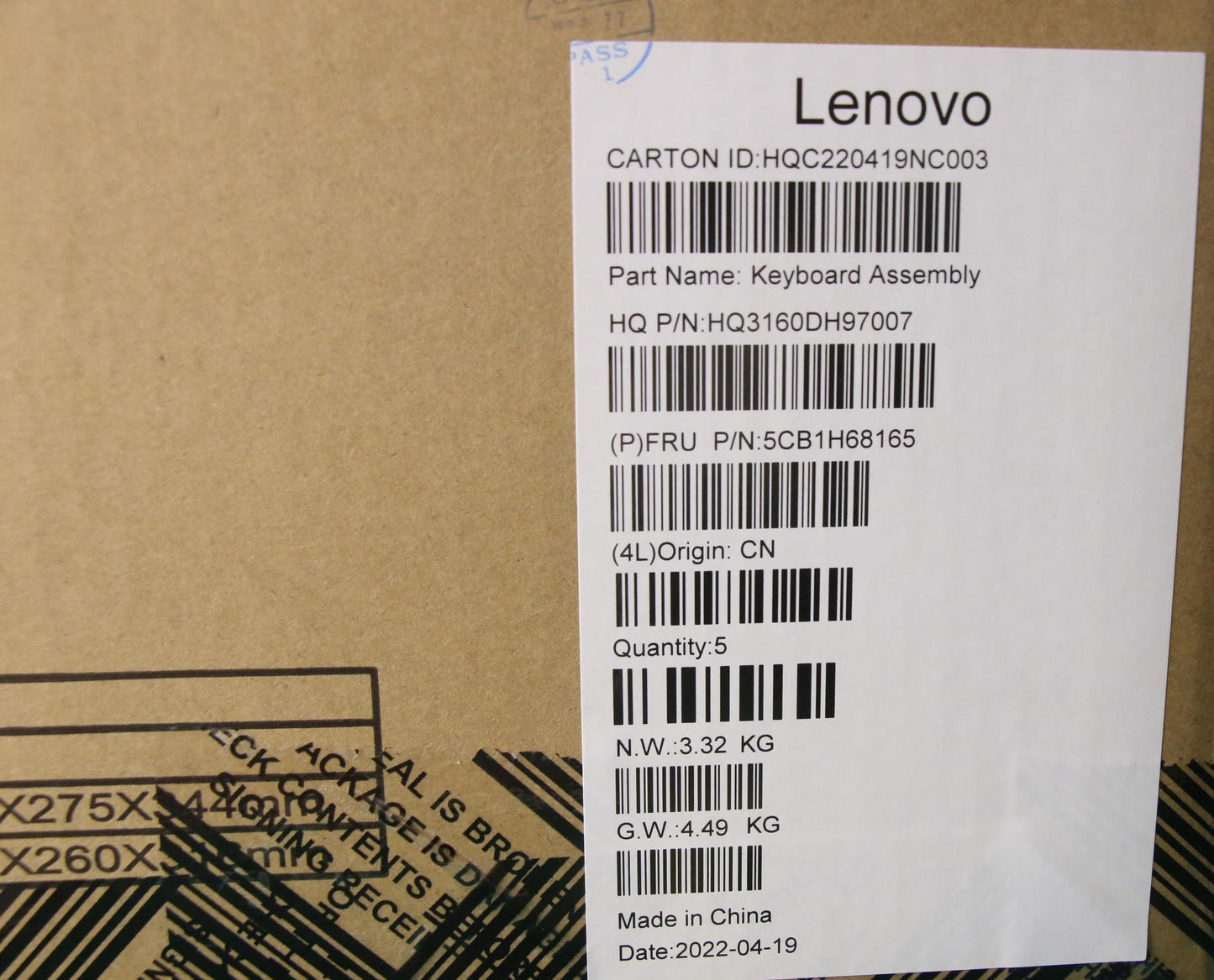 Lenovo Cover Upper Case Asmkorh21Cyfp - 5CB1H68165