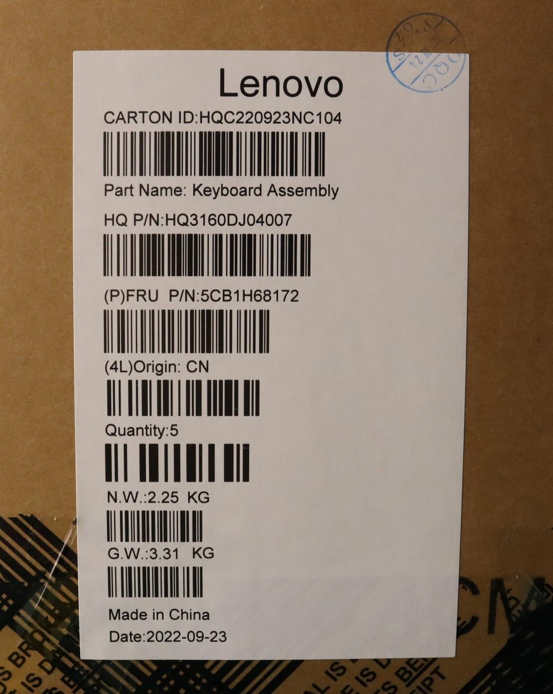 Lenovo Cover Upper Case Asmswsh21Cyfp - 5CB1H68172