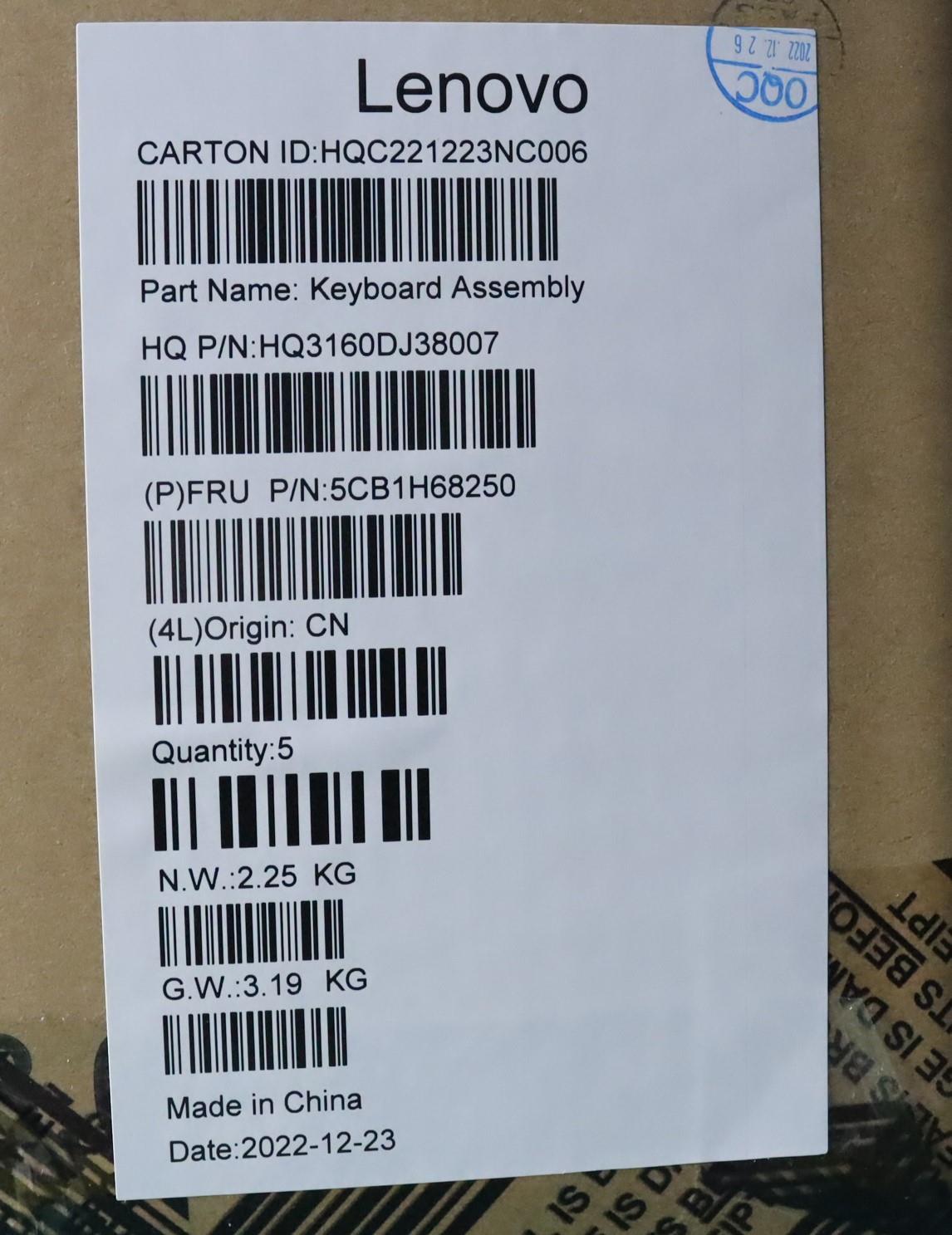 Lenovo Cover Upper Case Asmthaih21Cyn - 5CB1H68250