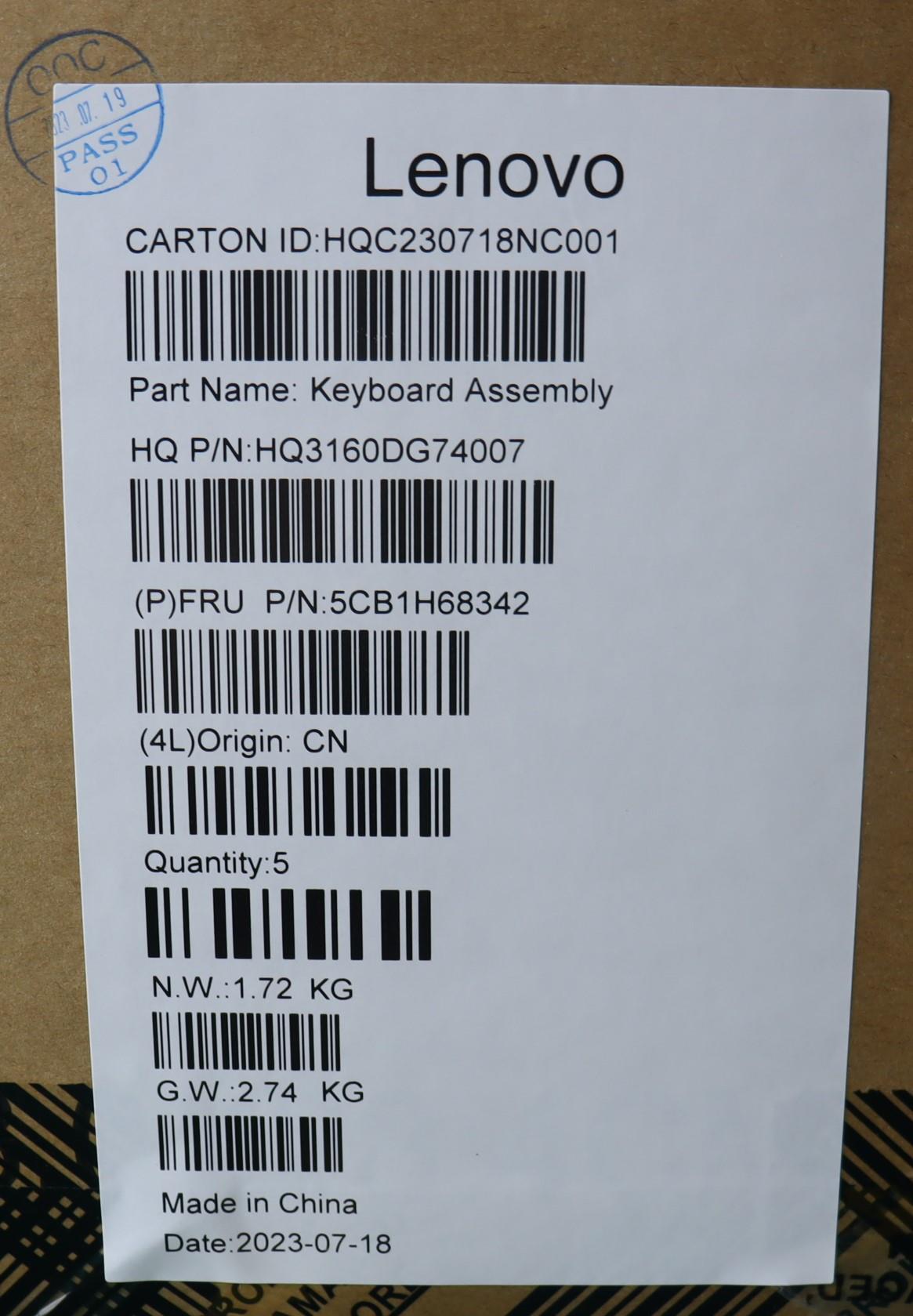 Lenovo Cover Upper Case Asmslvh21Cxfp - 5CB1H68342