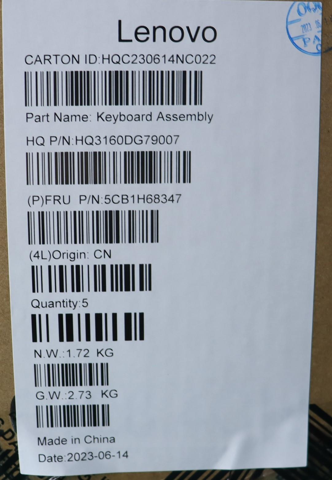 Lenovo Cover Upper Case Asmturh21Cxfp - 5CB1H68347