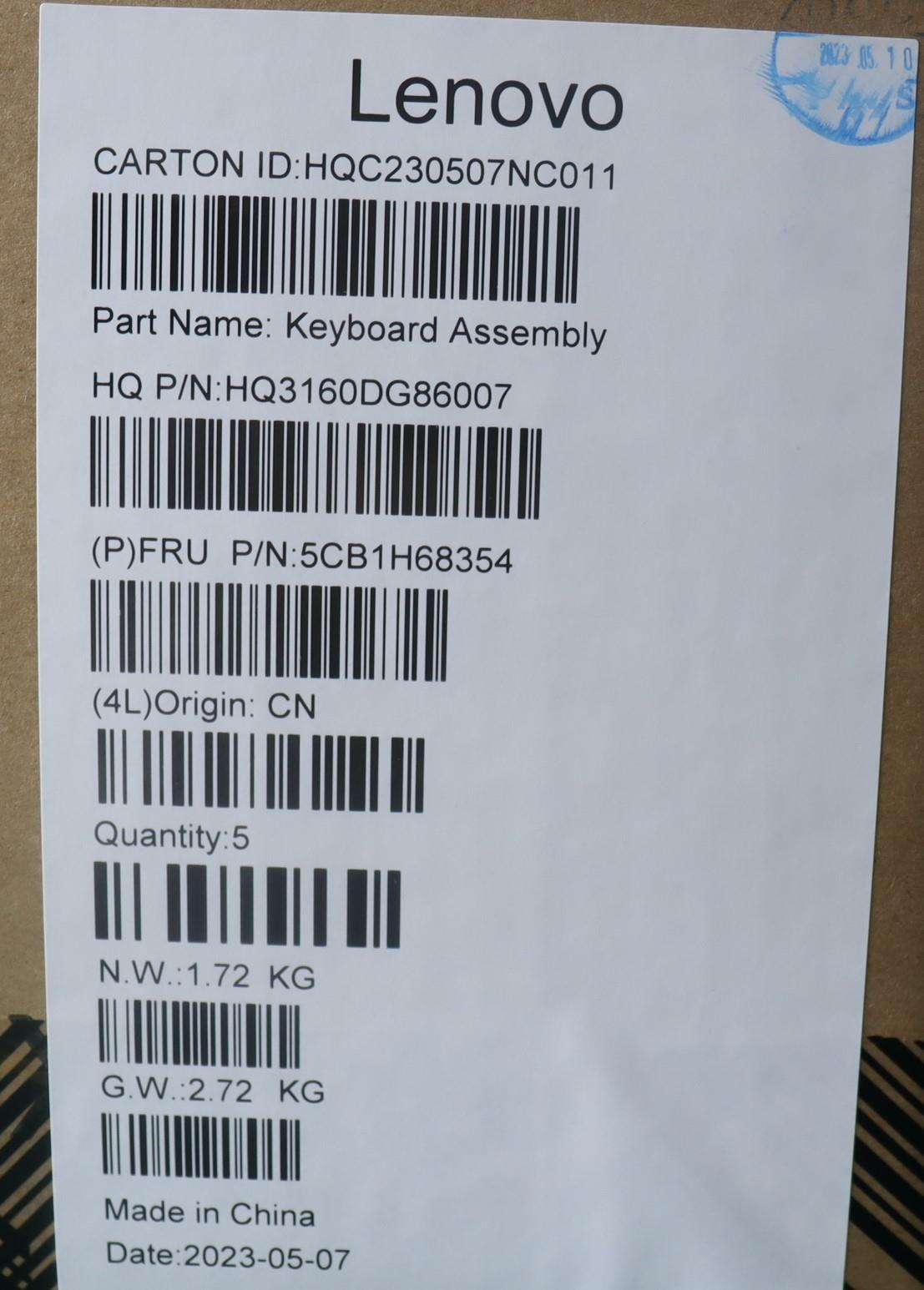 Lenovo Cover Upper Case Asmbulh21Cxnf - 5CB1H68354