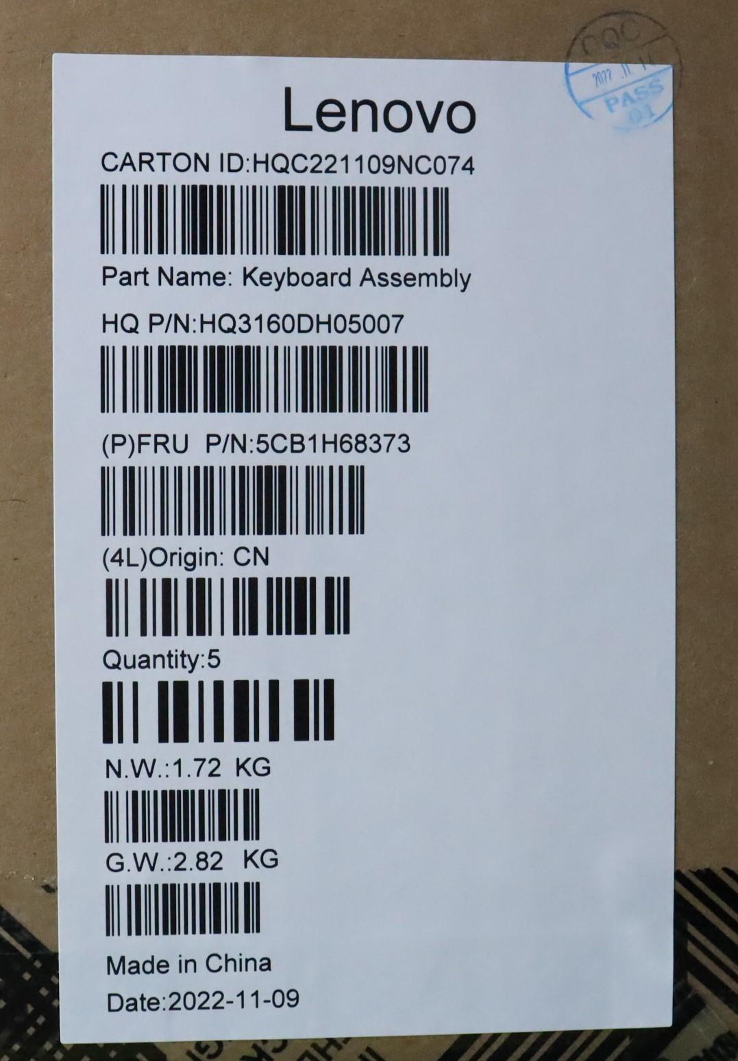 Lenovo Cover Upper Case Asmrush21Cxnf - 5CB1H68373