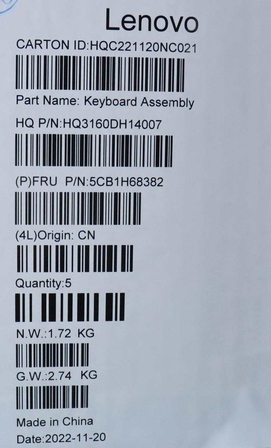 Lenovo Cover Upper Case Asmusa Engnfp - 5CB1H68382