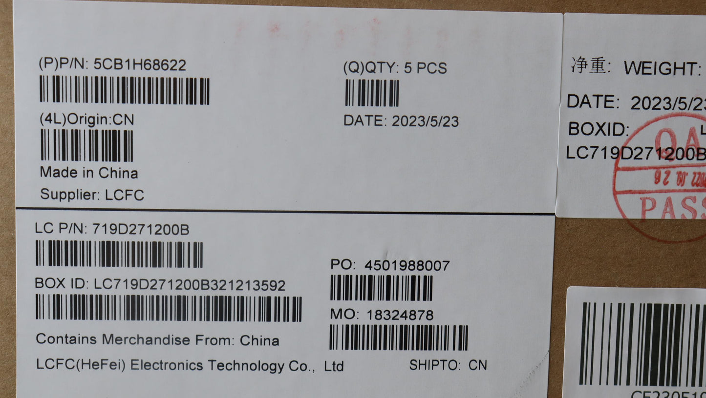 Lenovo Cover Upper Case Assembly Fra - 5CB1H68622