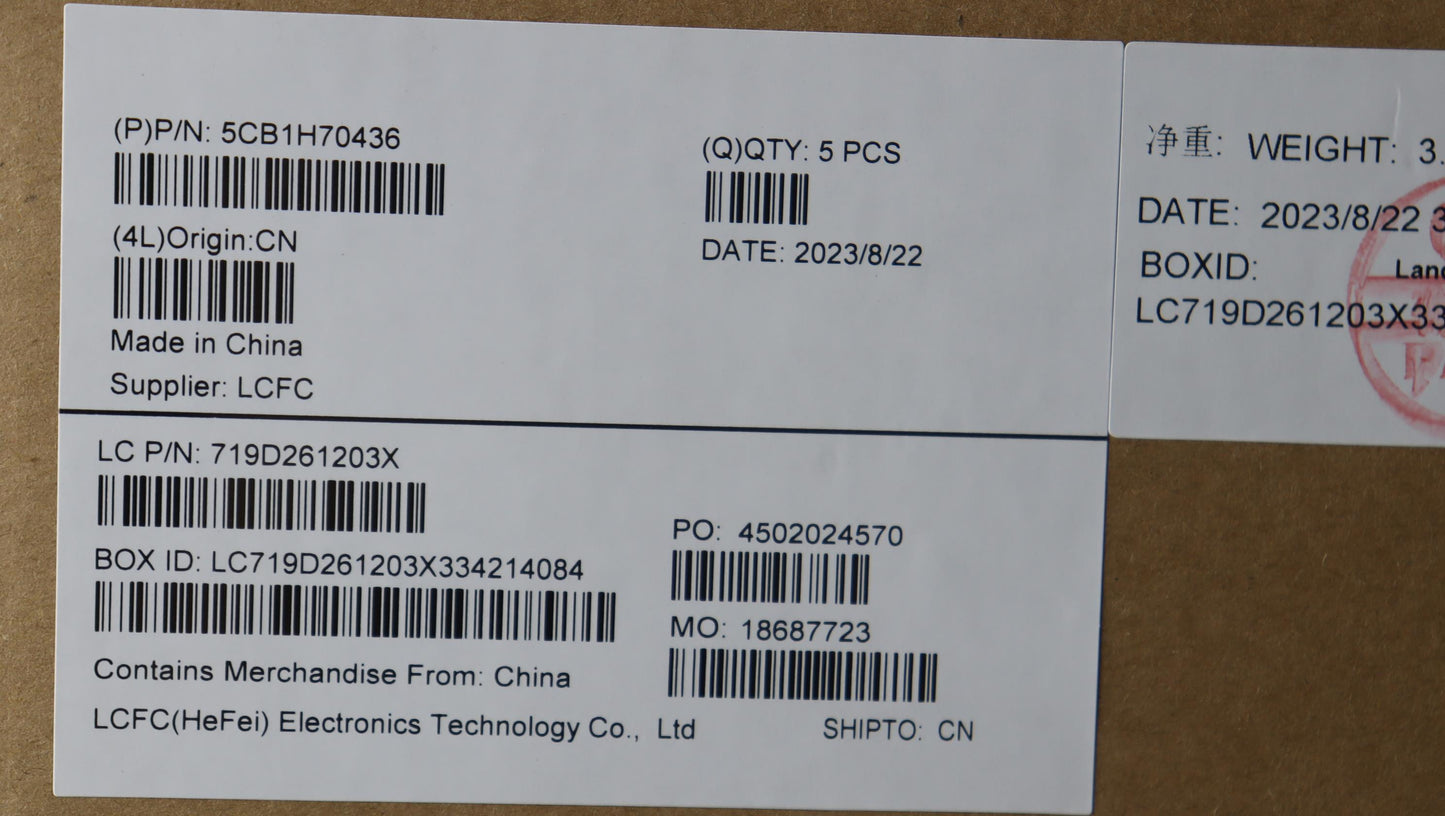 Lenovo Cover Upper Case Assembly Eng - 5CB1H70436