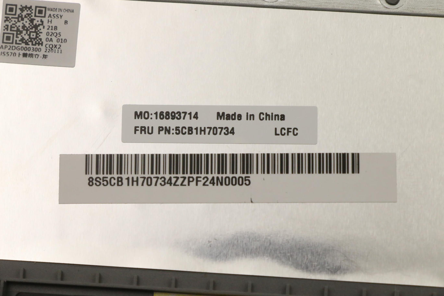 Lenovo Cover Upper Case Assembly Slv - 5CB1H70734