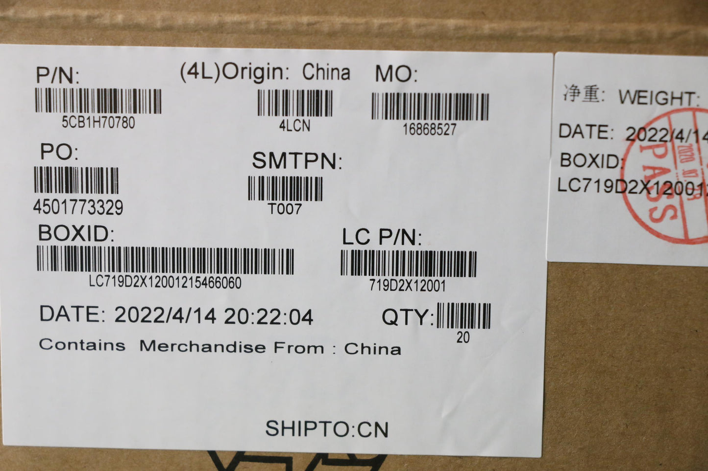 Lenovo Hinge Cover, CG - 5CB1H70780