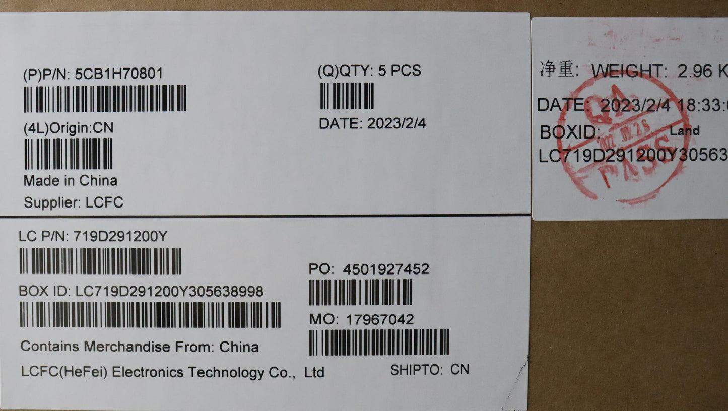 Lenovo Cover Upper Case Assembly Bel - 5CB1H70801