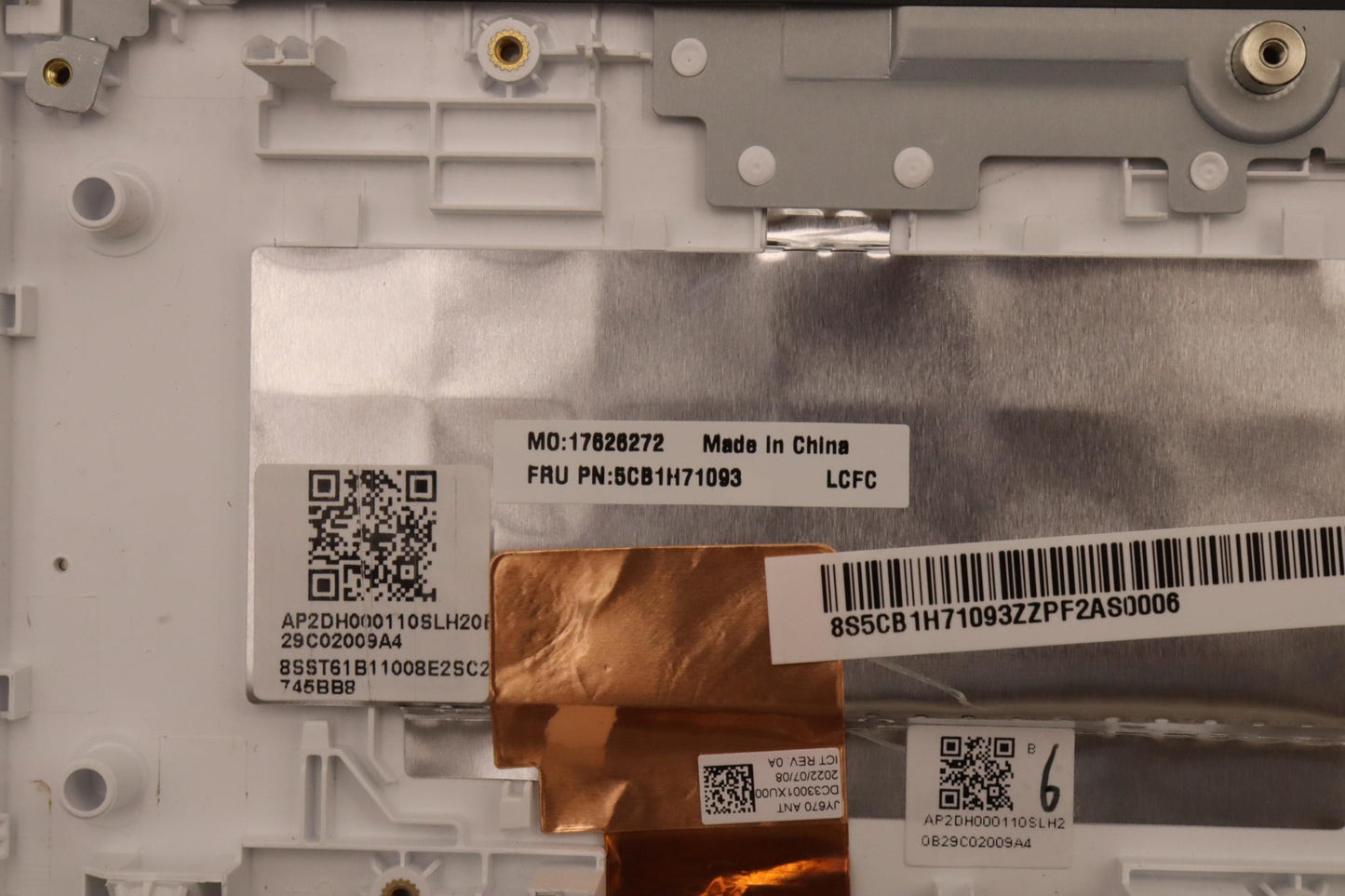 Lenovo Cover Upper Case Asmnordic L82 - 5CB1H71093