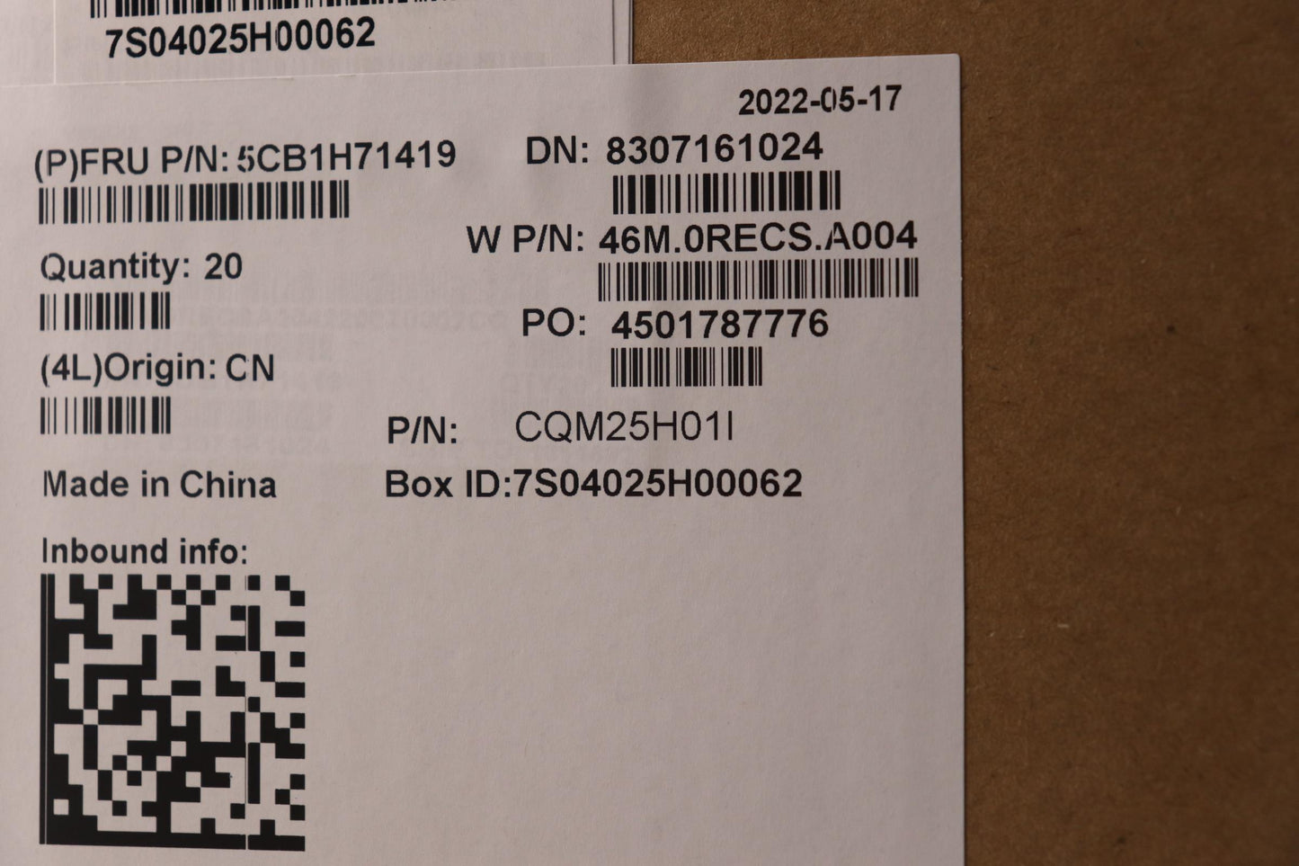 Lenovo LCD Cover W 82R9 SG 2.2K - 5CB1H71419