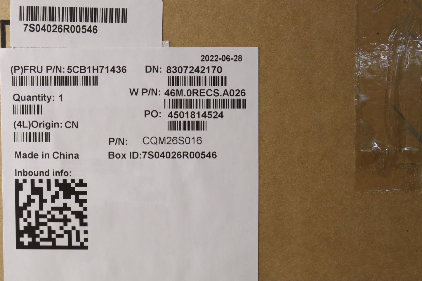 Lenovo Cover Upper Case Asmara W 82R9 - 5CB1H71436