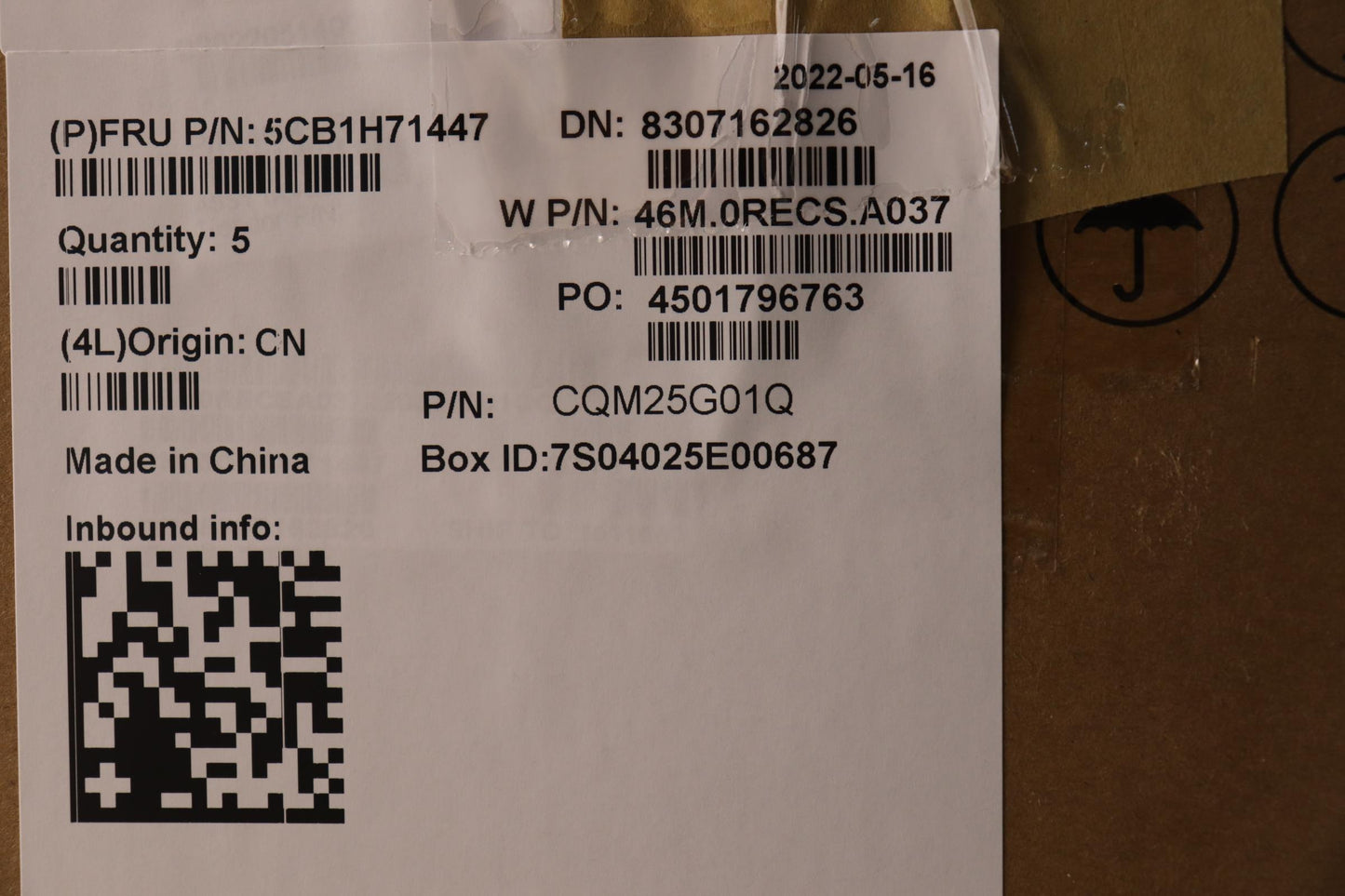 Lenovo Cover Upper Case Asmeuro Eng W - 5CB1H71447