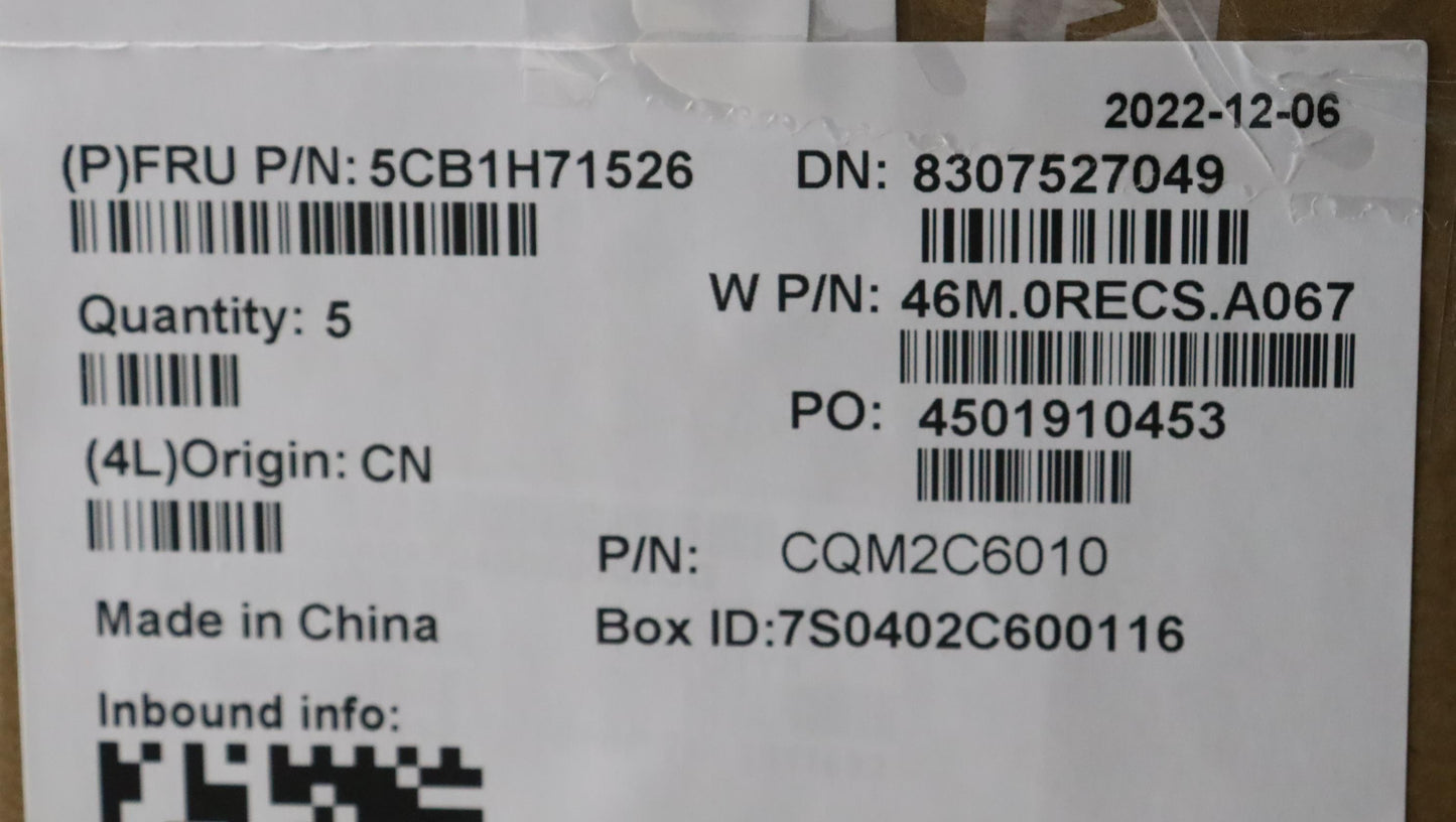 Lenovo Cover Upper Case Asmeuro Eng W - 5CB1H71526