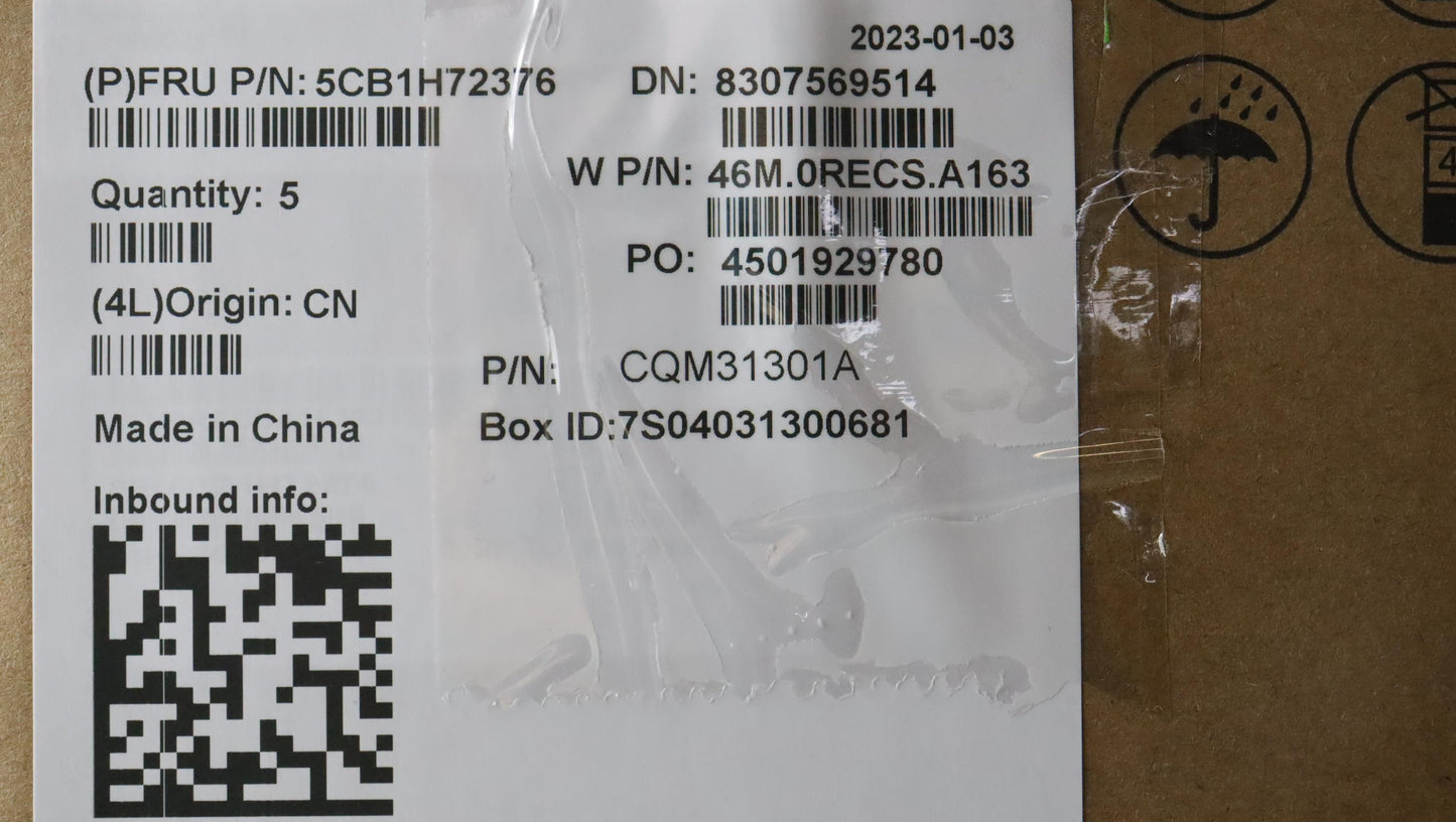 Lenovo Cover Upper Case Asmeuro Eng W - 5CB1H72376