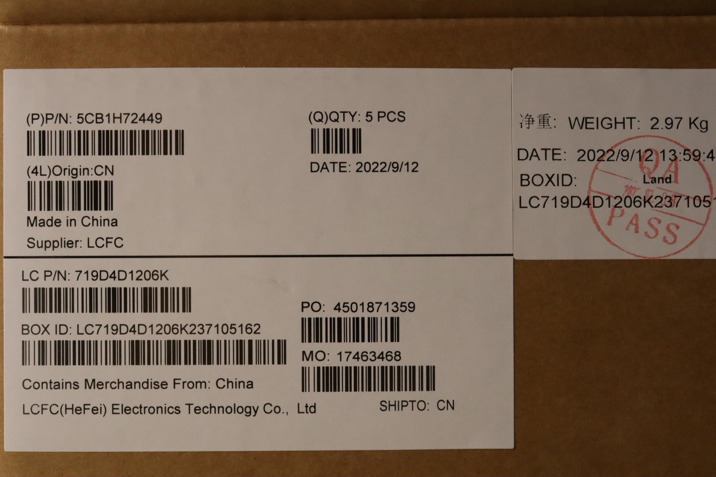 Lenovo Cover Upper Case Assembly Eng - 5CB1H72449