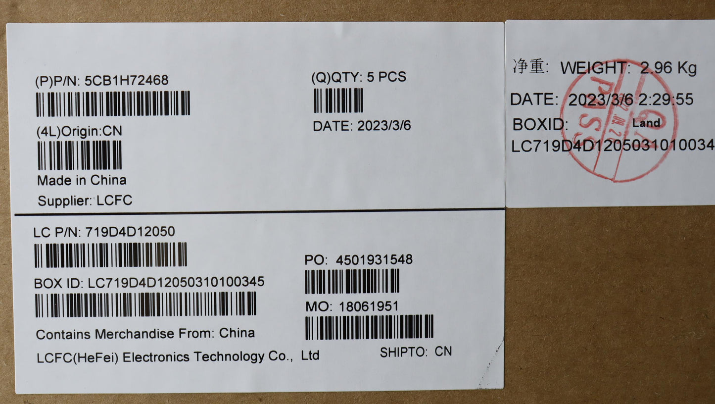 Lenovo Cover Upper Case Assembly Spa - 5CB1H72468