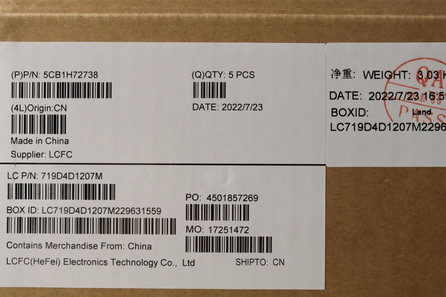 Lenovo Cover Upper Case Assembly Bul - 5CB1H72738