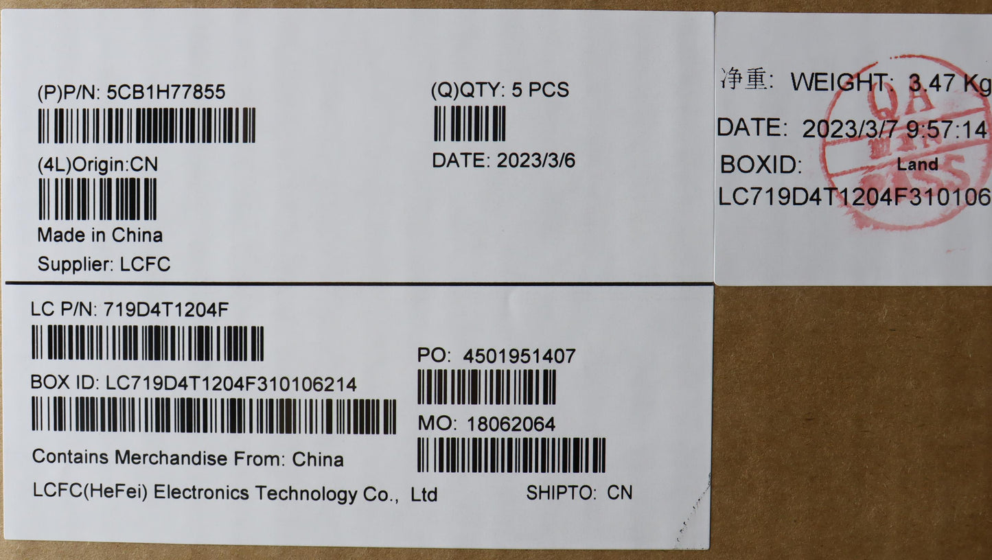 Lenovo Cover Upper Case Assembly Bel - 5CB1H77855