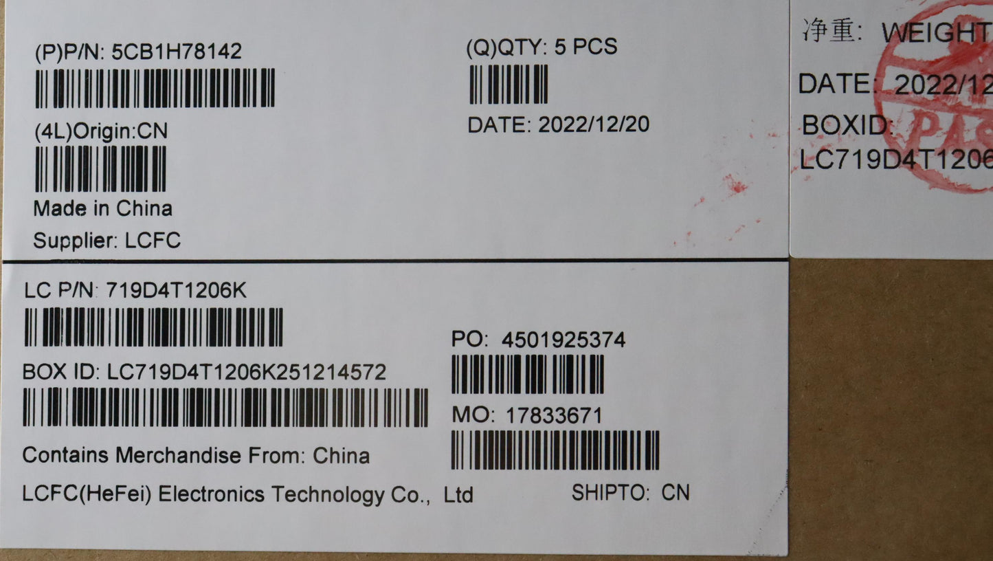 Lenovo Cover Upper Case Assembly Euro - 5CB1H78142