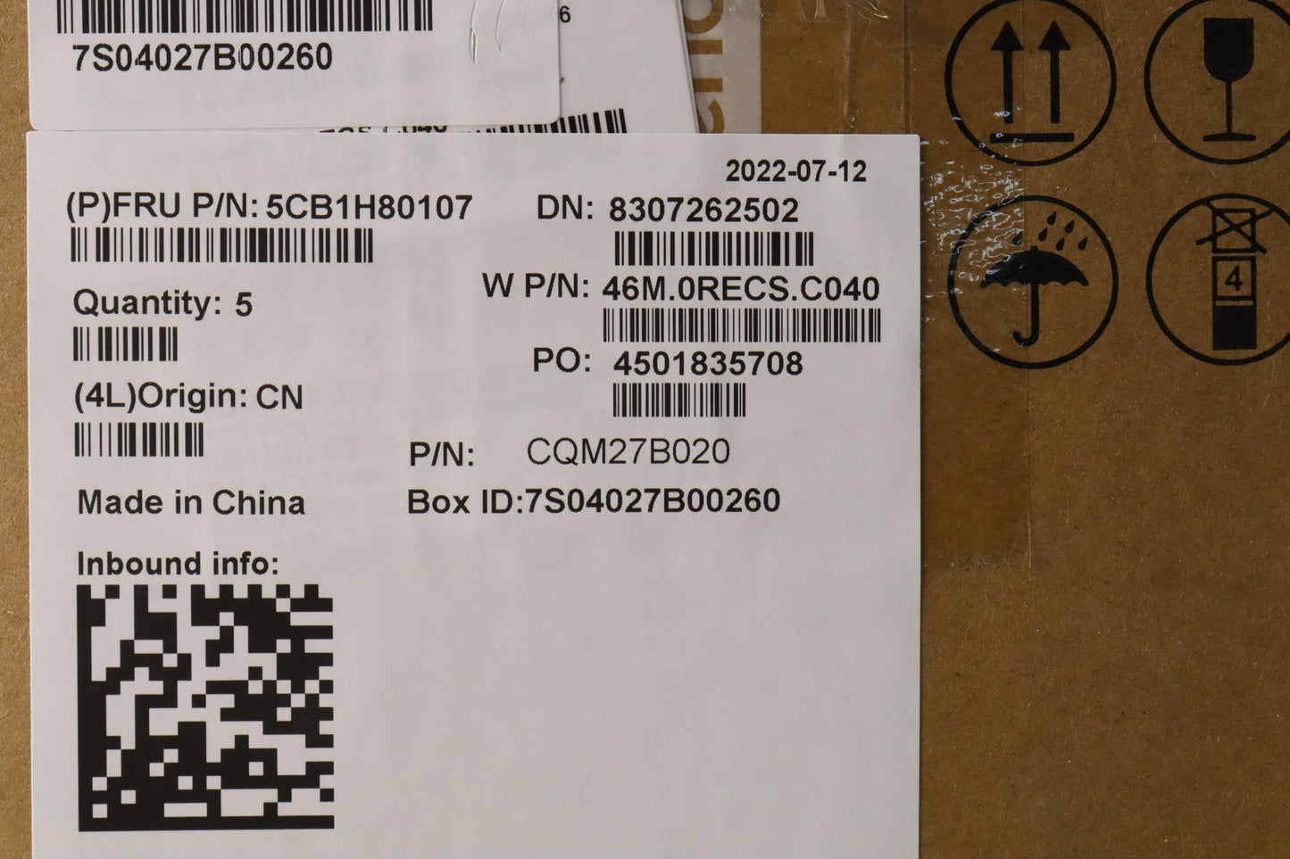 Lenovo Cover Upper Case Asmusa Eng W - 5CB1H80107