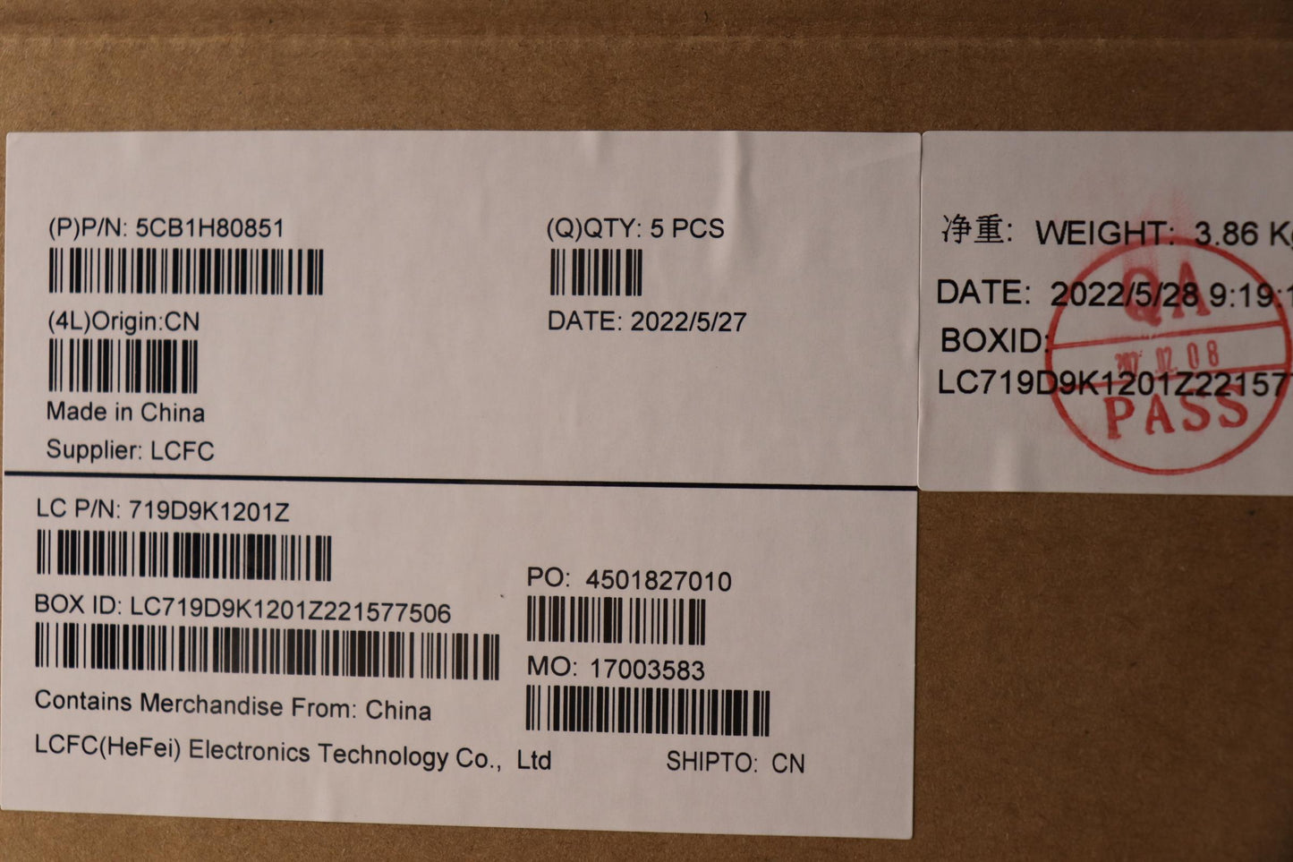 Lenovo Cover Upper Case Assembly Eng - 5CB1H80851