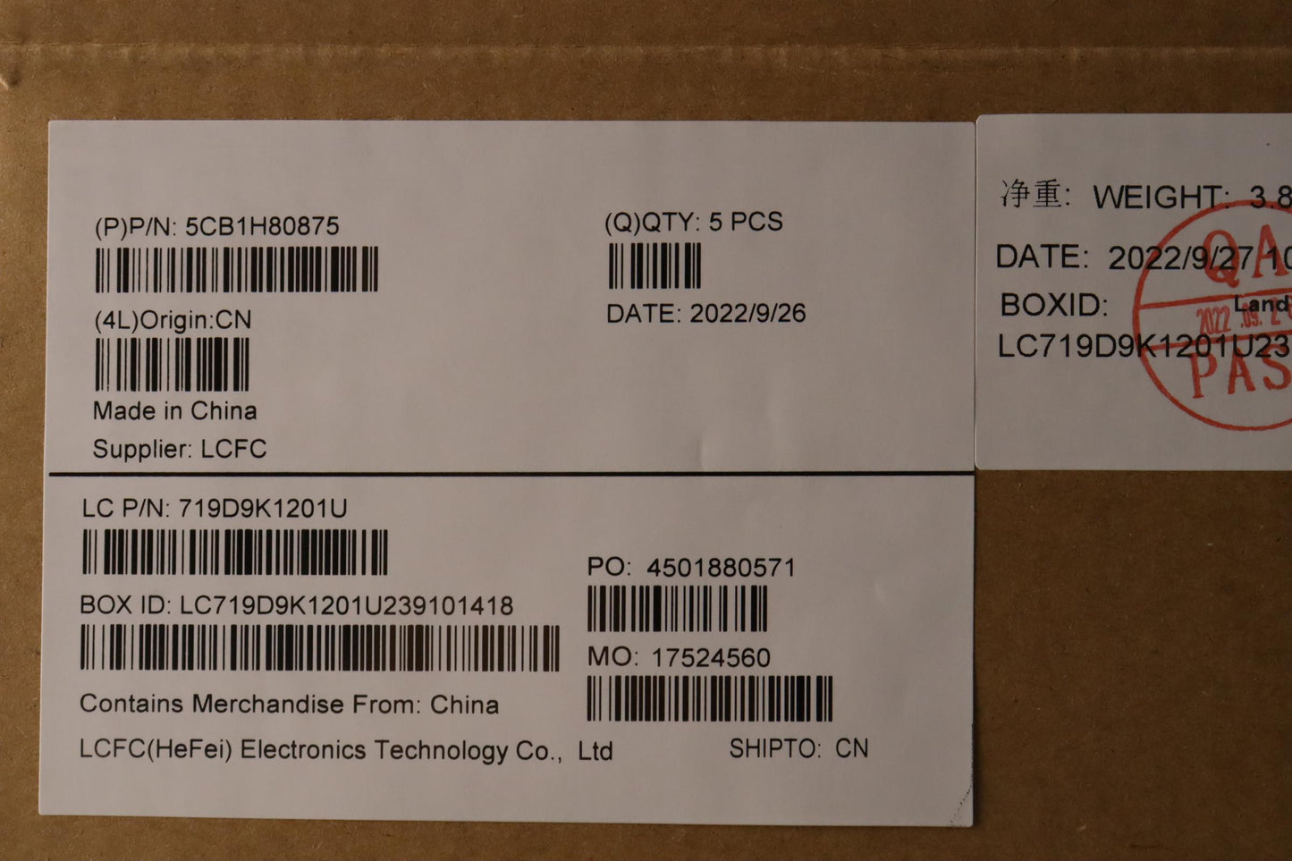 Lenovo Cover Upper Case Assembly Euro - 5CB1H80875