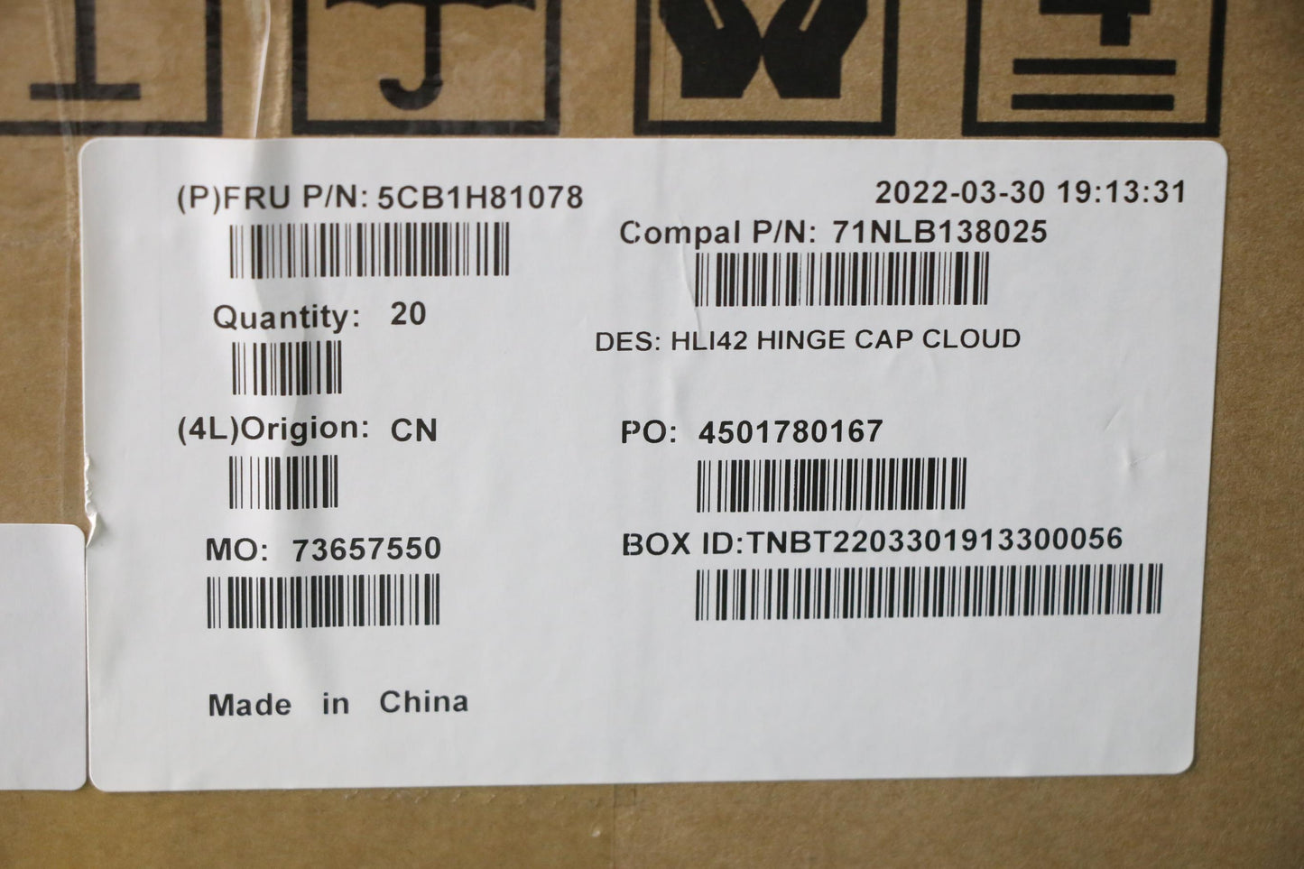 Lenovo Cover Hinge Cover C 82Sh Cloud - 5CB1H81078
