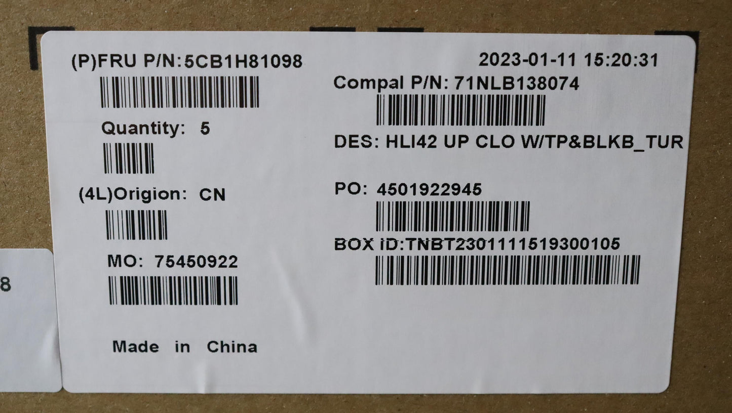 Lenovo Cover Uppercaseasmtur C82Sh Cl - 5CB1H81098