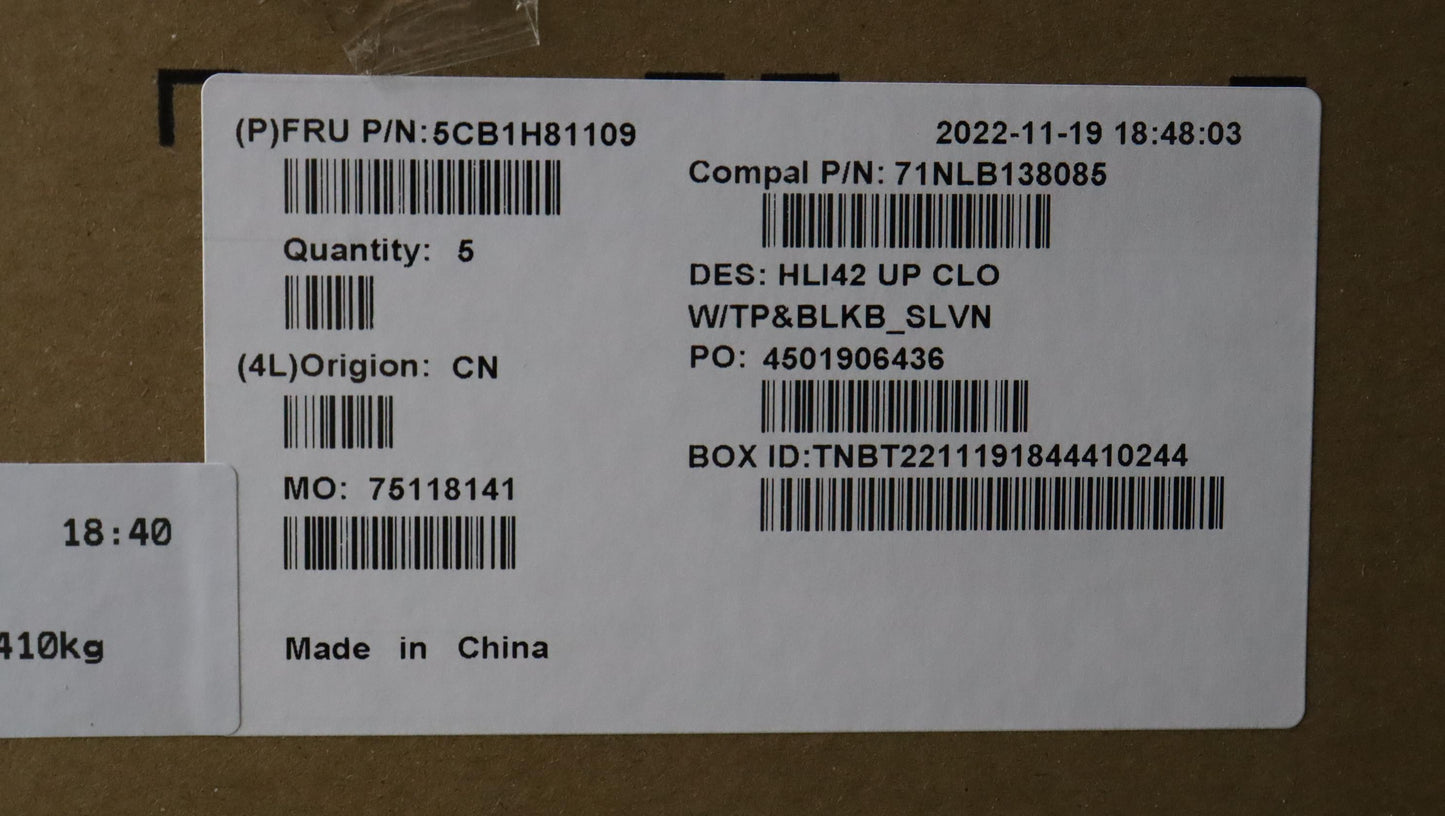 Lenovo Cover Uppercaseasmslv C82Sh Cl - 5CB1H81109