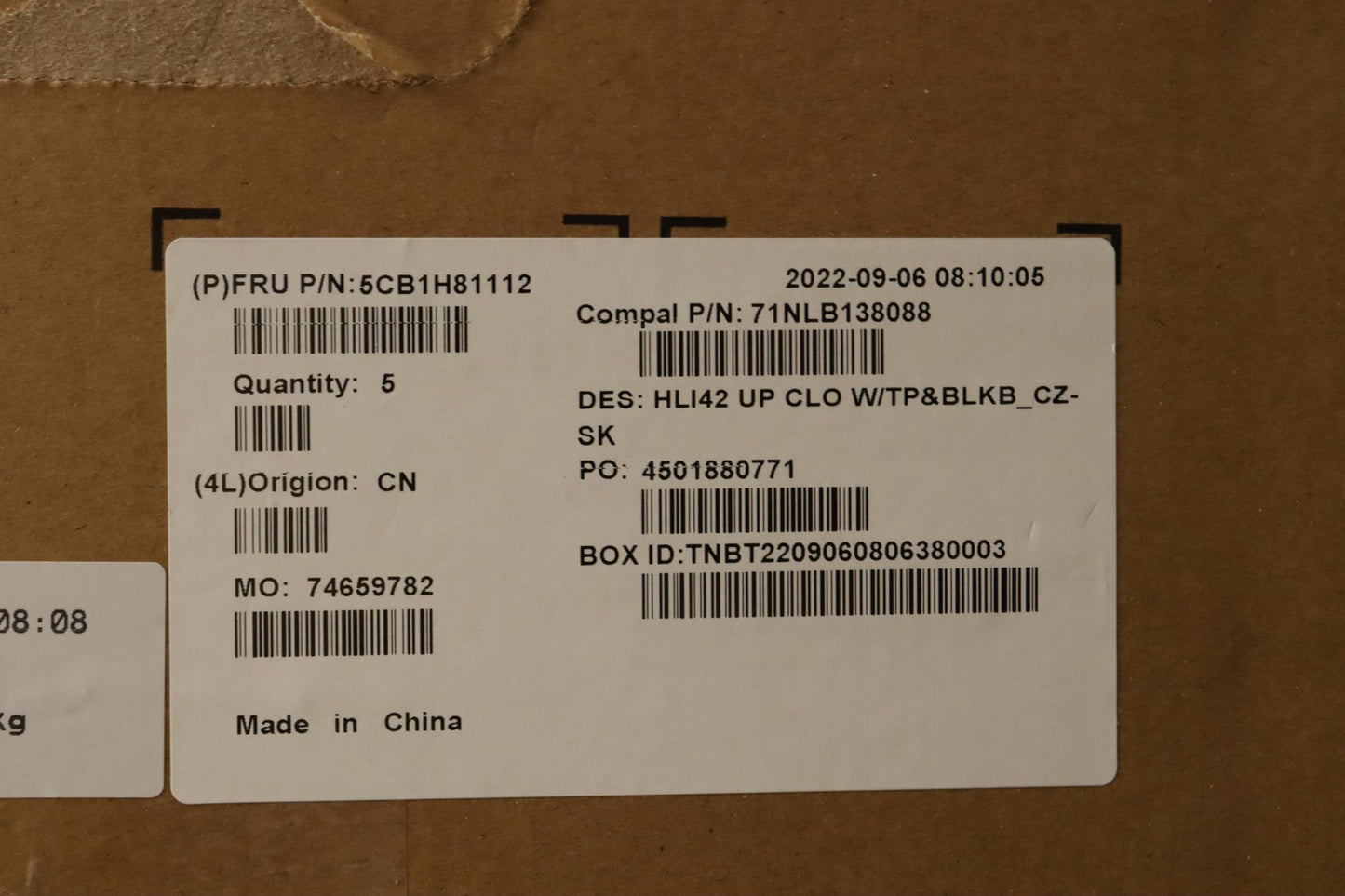 Lenovo Cover Uppercaseasmczeslk C82Sh - 5CB1H81112