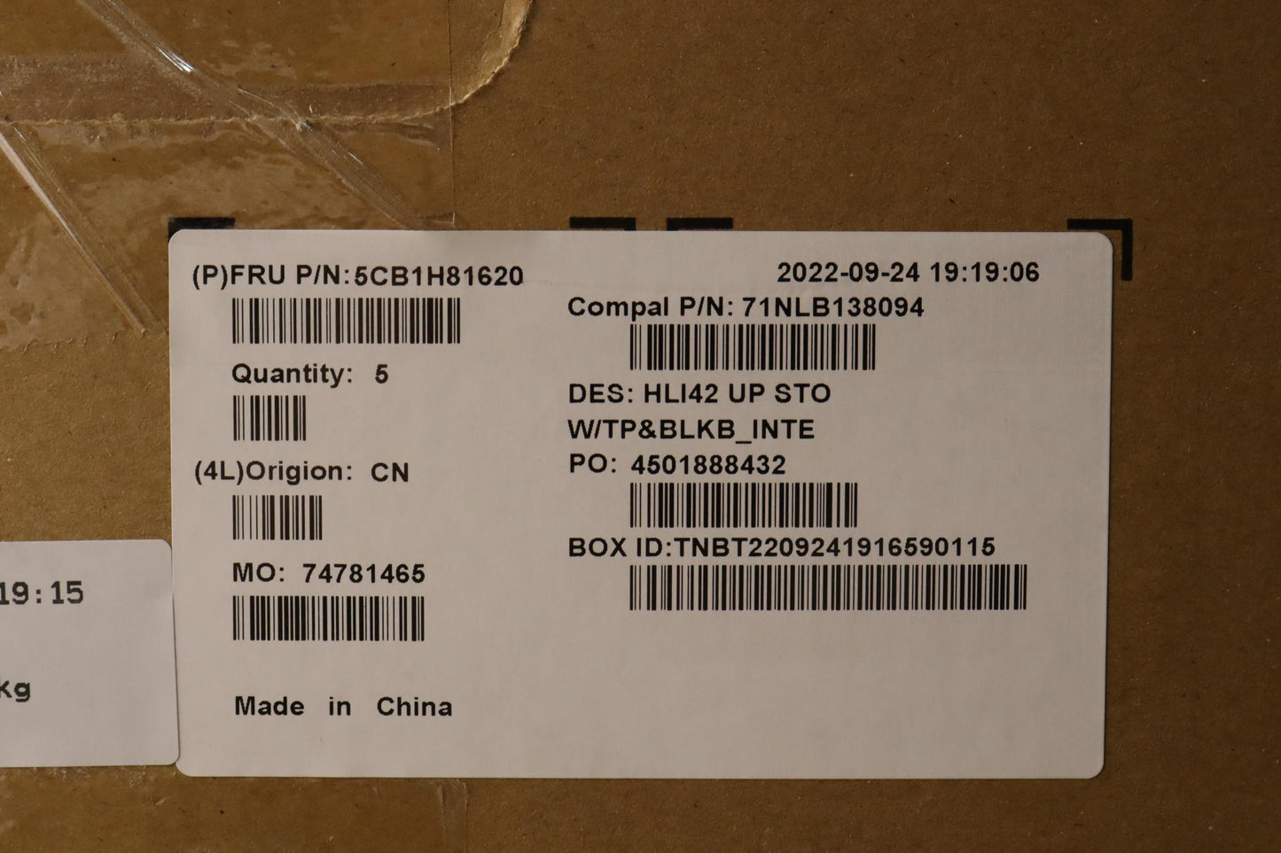 Lenovo Cover Uppercaseasmeuro Eng C82 - 5CB1H81620
