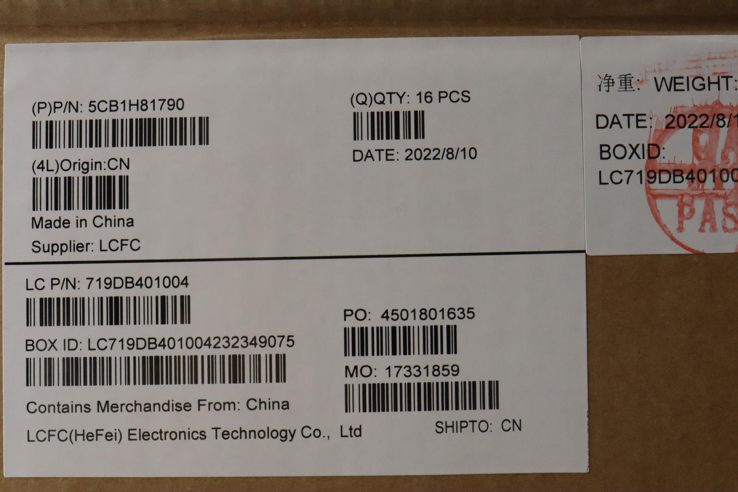 Lenovo Cover Fru Phoenixaa30Eptpassy - 5CB1H81790
