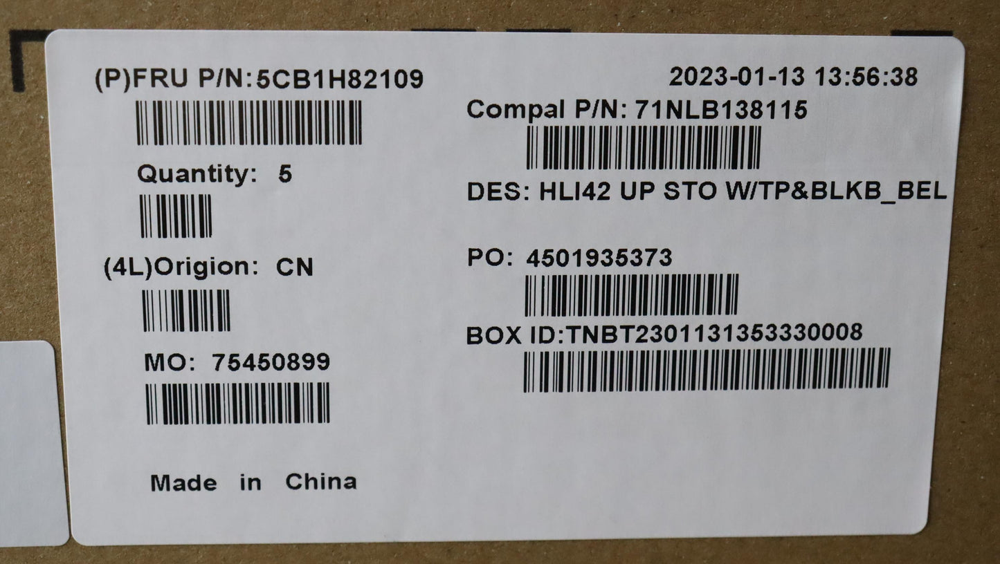 Lenovo Cover Uppercaseasmbel C82Sh St - 5CB1H82109
