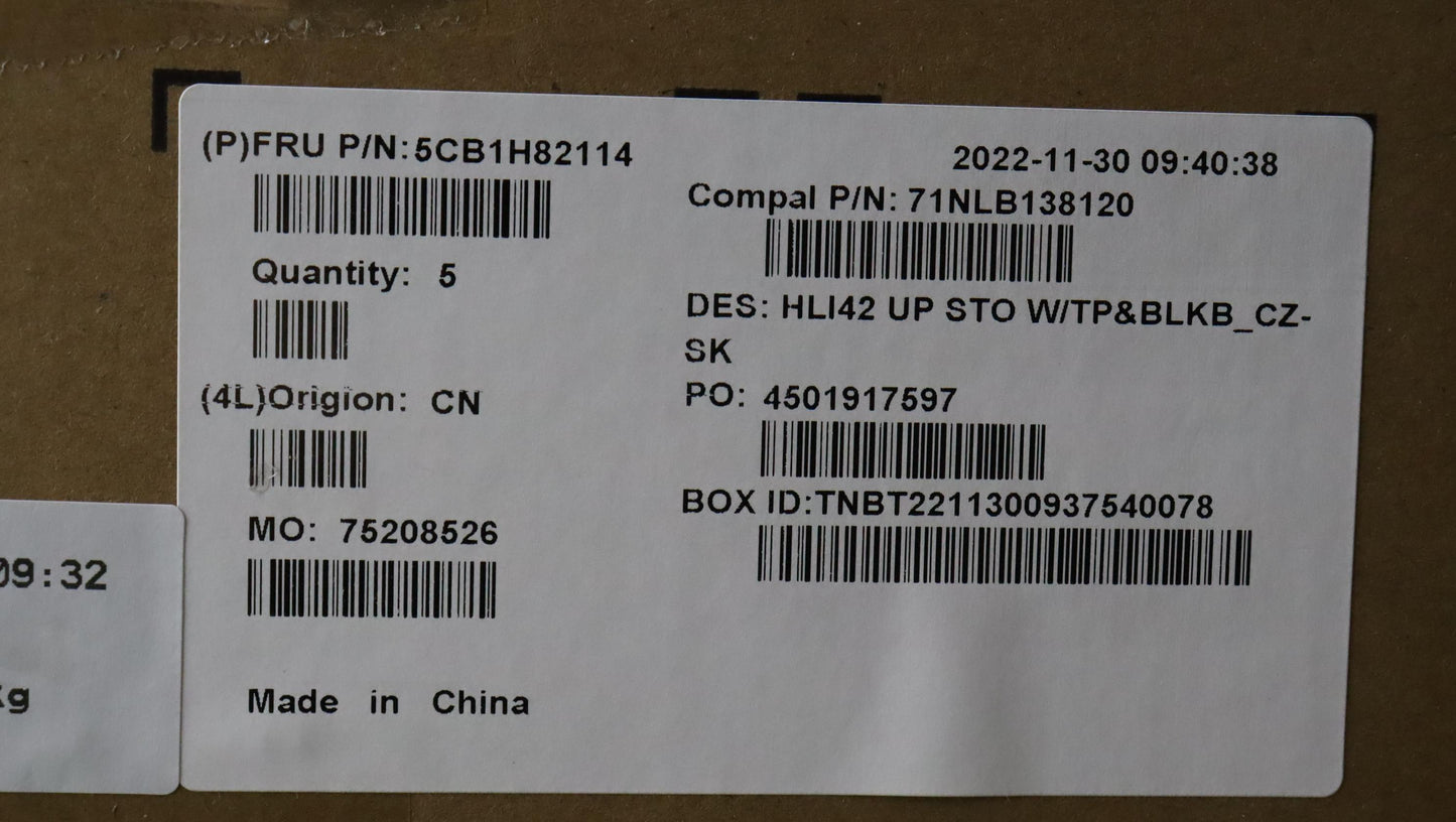Lenovo Cover Uppercaseasmczeslk C82Sh - 5CB1H82114