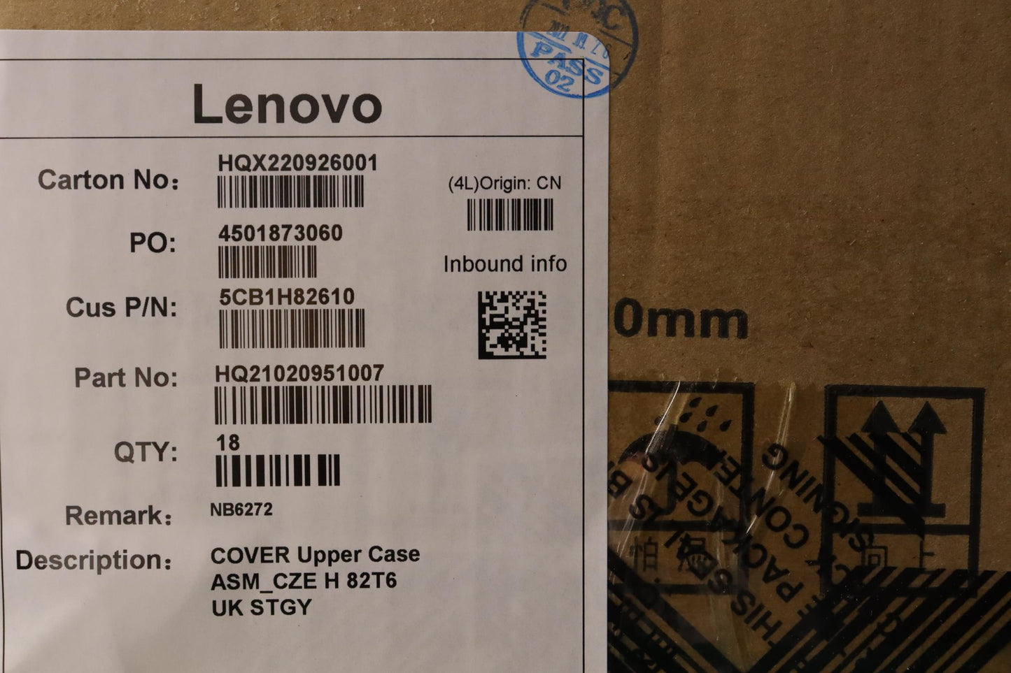 Lenovo Cover Upper Case Assembly Cze - 5CB1H82610