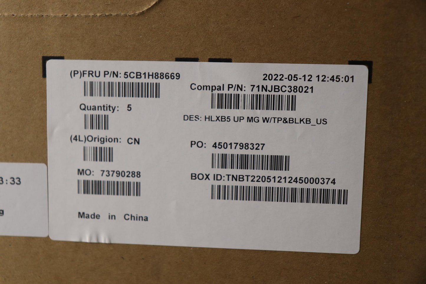 Lenovo Cover Upper Case Assembly Eng - 5CB1H88669