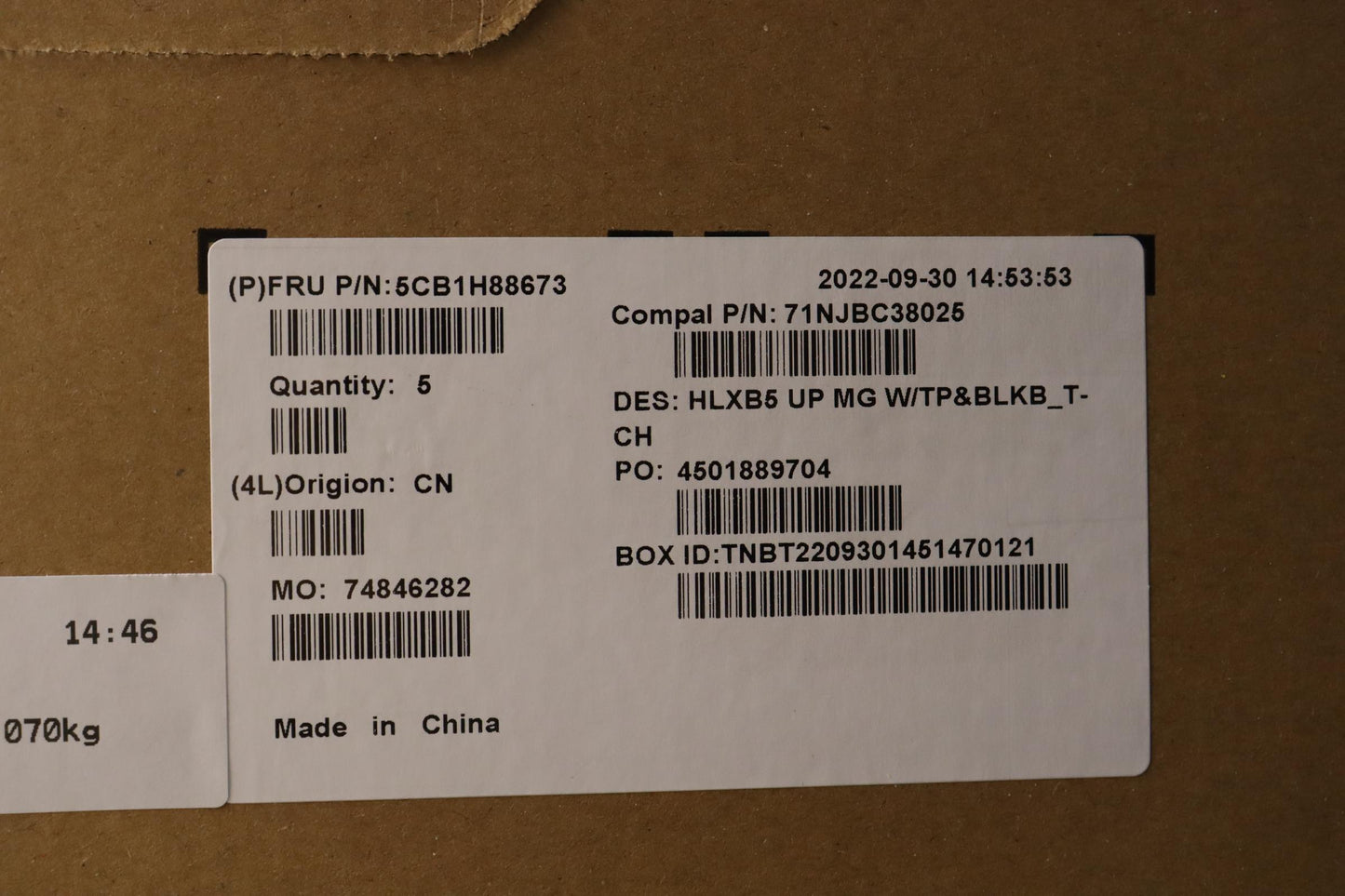 Lenovo Cover Upper Case Assembly Tc C - 5CB1H88673