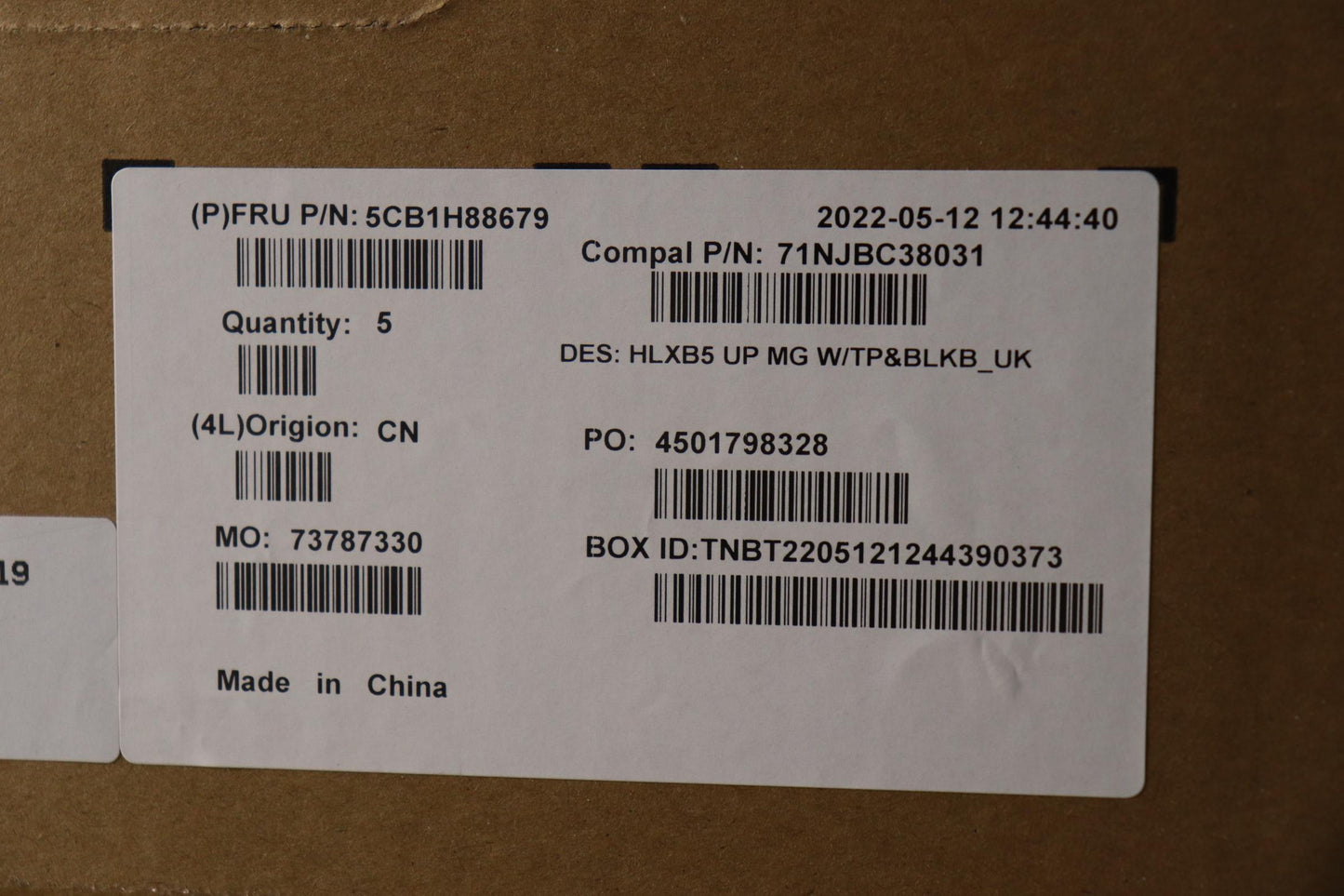 Lenovo Cover Upper Case Assembly Uke - 5CB1H88679