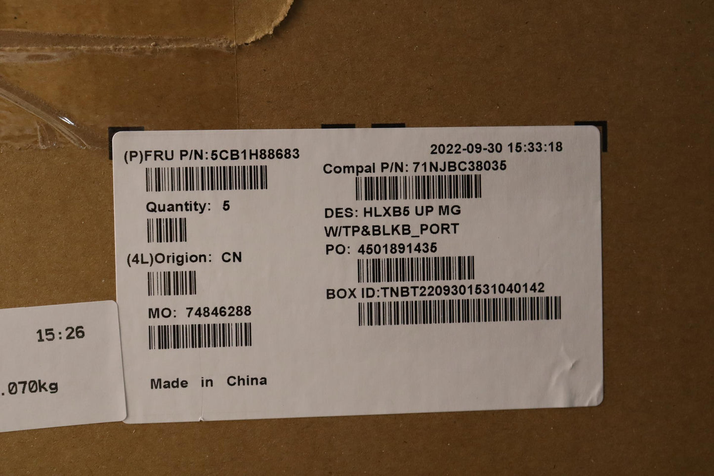 Lenovo Cover Upper Case Assembly Por - 5CB1H88683