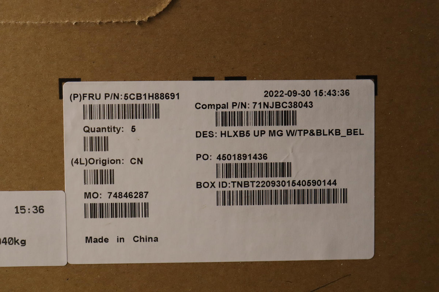 Lenovo Cover Upper Case Assembly Bel - 5CB1H88691