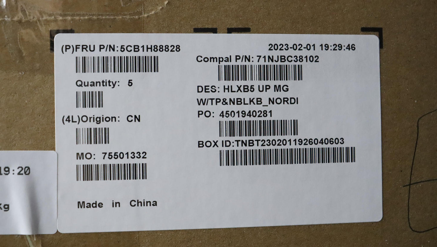 Lenovo Cover Upper Case Assembly Nord - 5CB1H88828