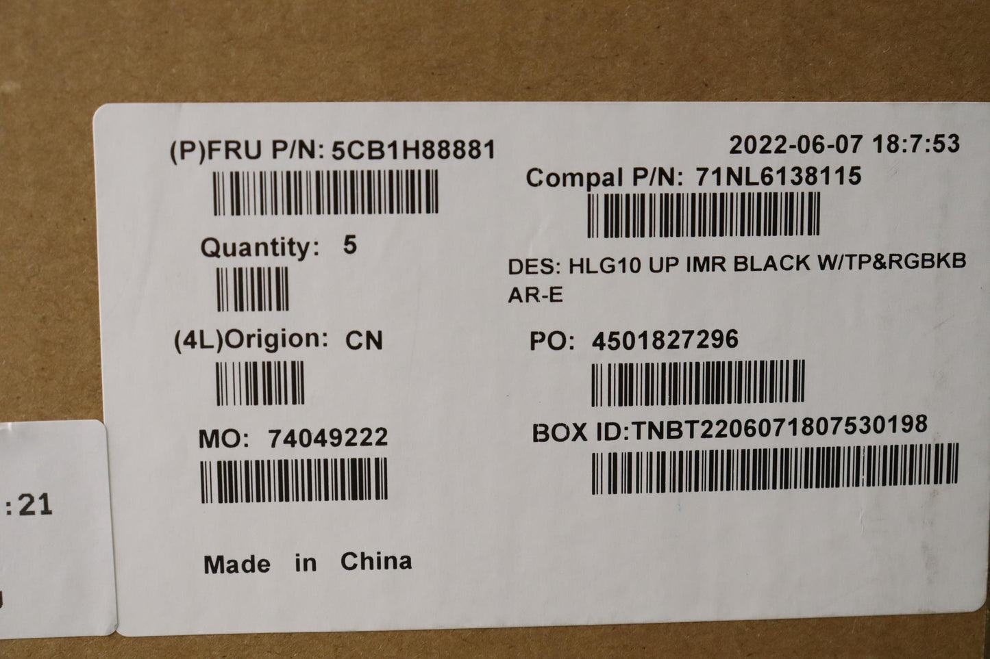 Lenovo Cover Uppercase Assembly Ara C - 5CB1H88881