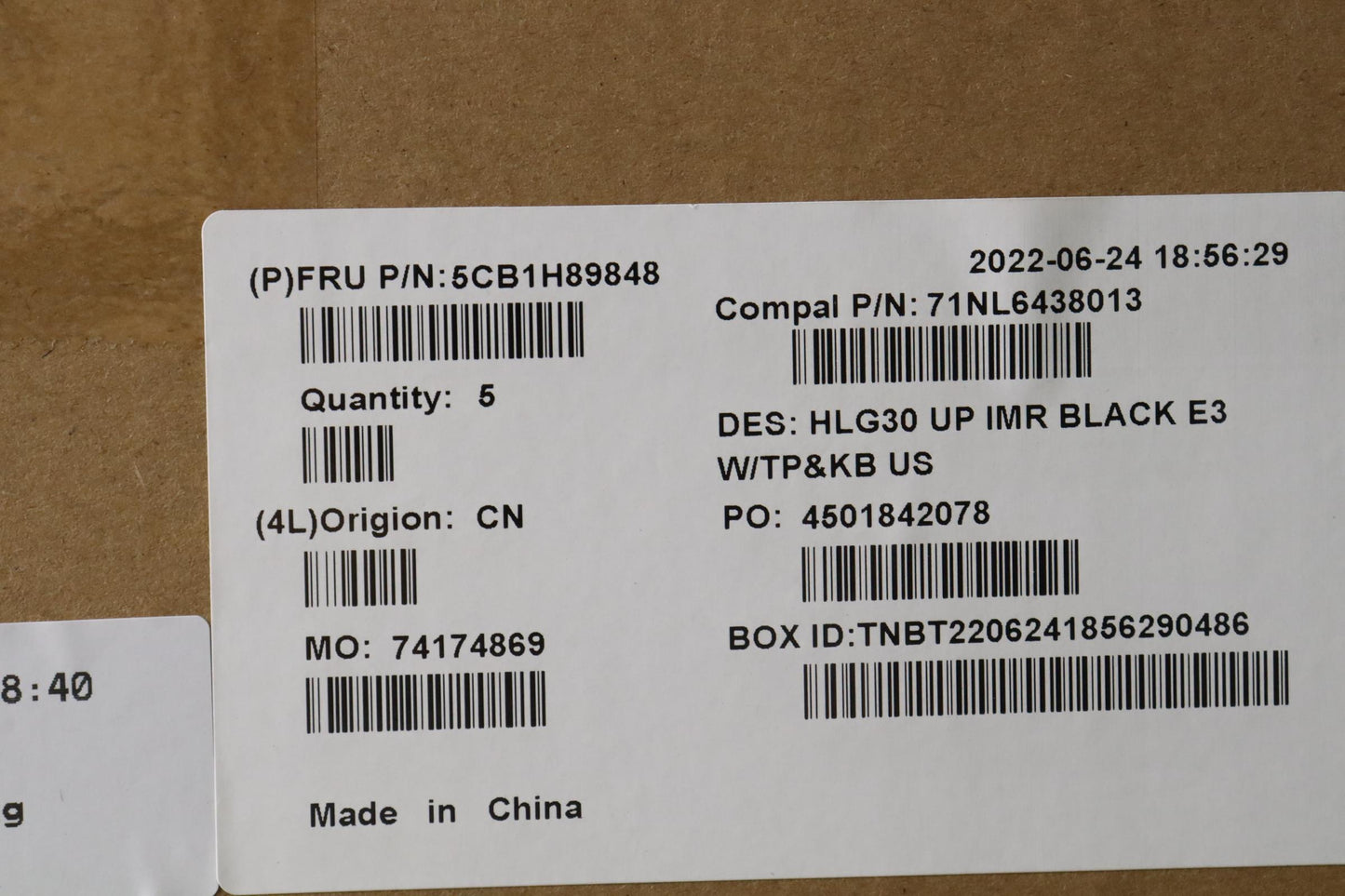 Lenovo Cover Uppercaseasmeng C82S9 E3 - 5CB1H89848