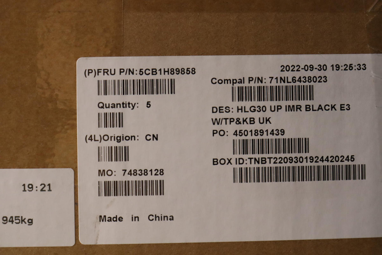 Lenovo Cover Uppercaseasmuke C82S9 E3 - 5CB1H89858