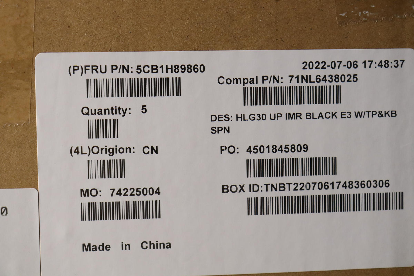 Lenovo Cover Uppercaseasmspa C82S9 E3 - 5CB1H89860