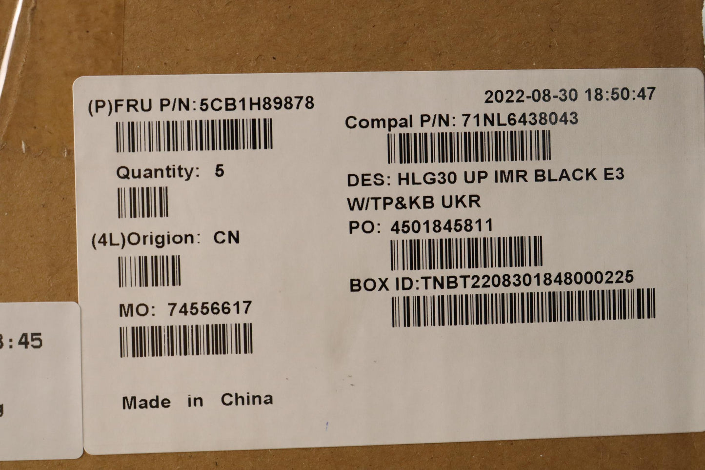 Lenovo Cover Uppercaseasmukr C82S9 E3 - 5CB1H89878