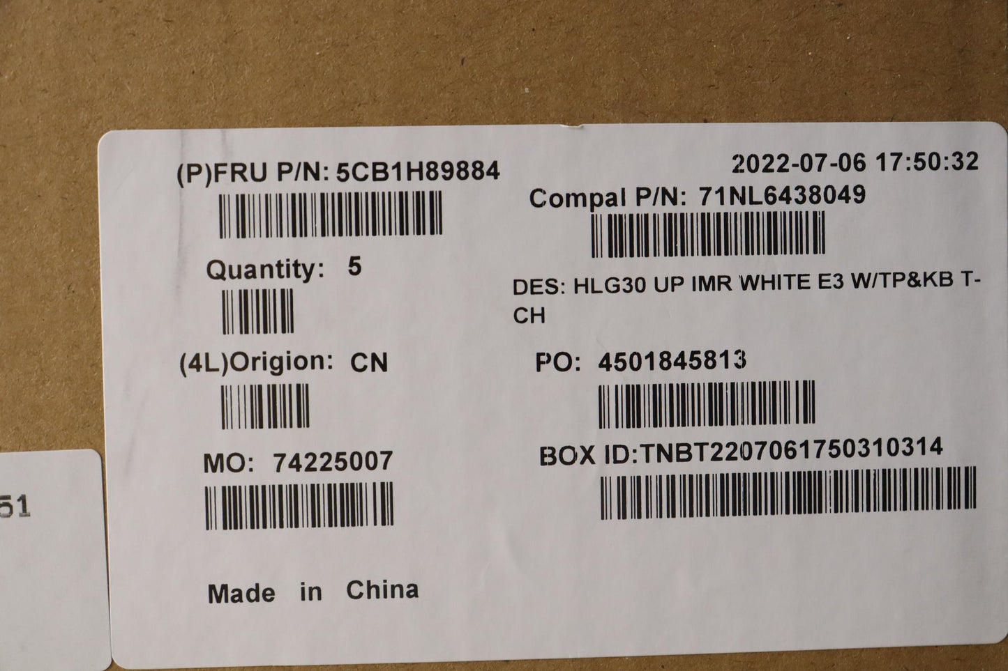Lenovo Cover Uppercaseasmtc C82S9 E3 - 5CB1H89884