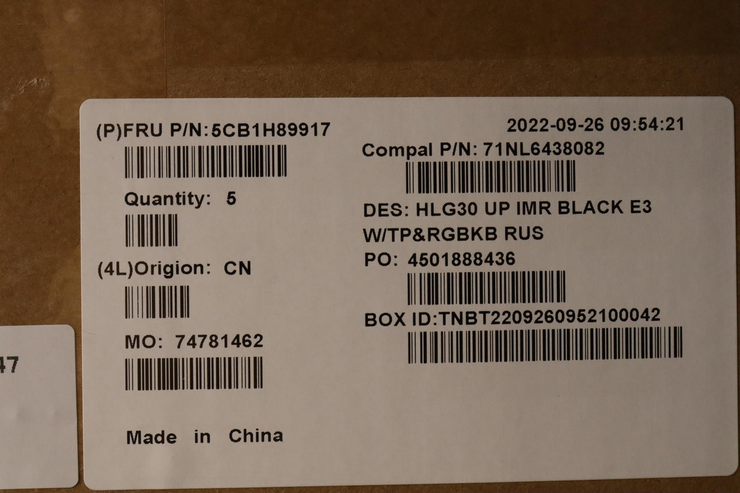 Lenovo Cover Uppercaseasmrus C82S9Rgb - 5CB1H89917