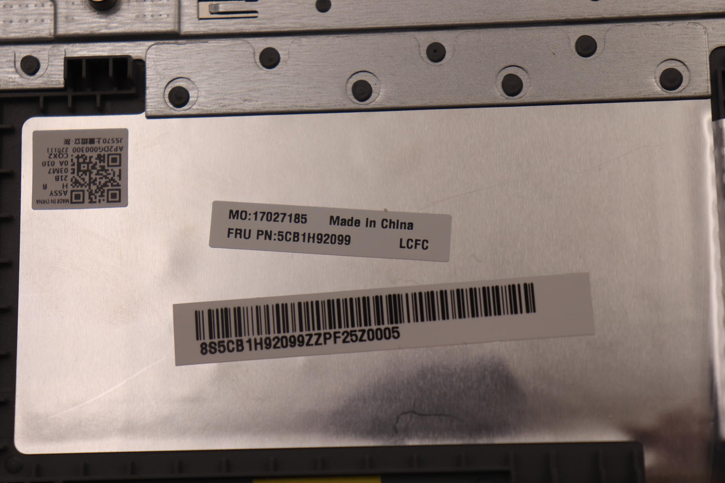 Lenovo Cover Upper Case Asmnordic L82 - 5CB1H92099